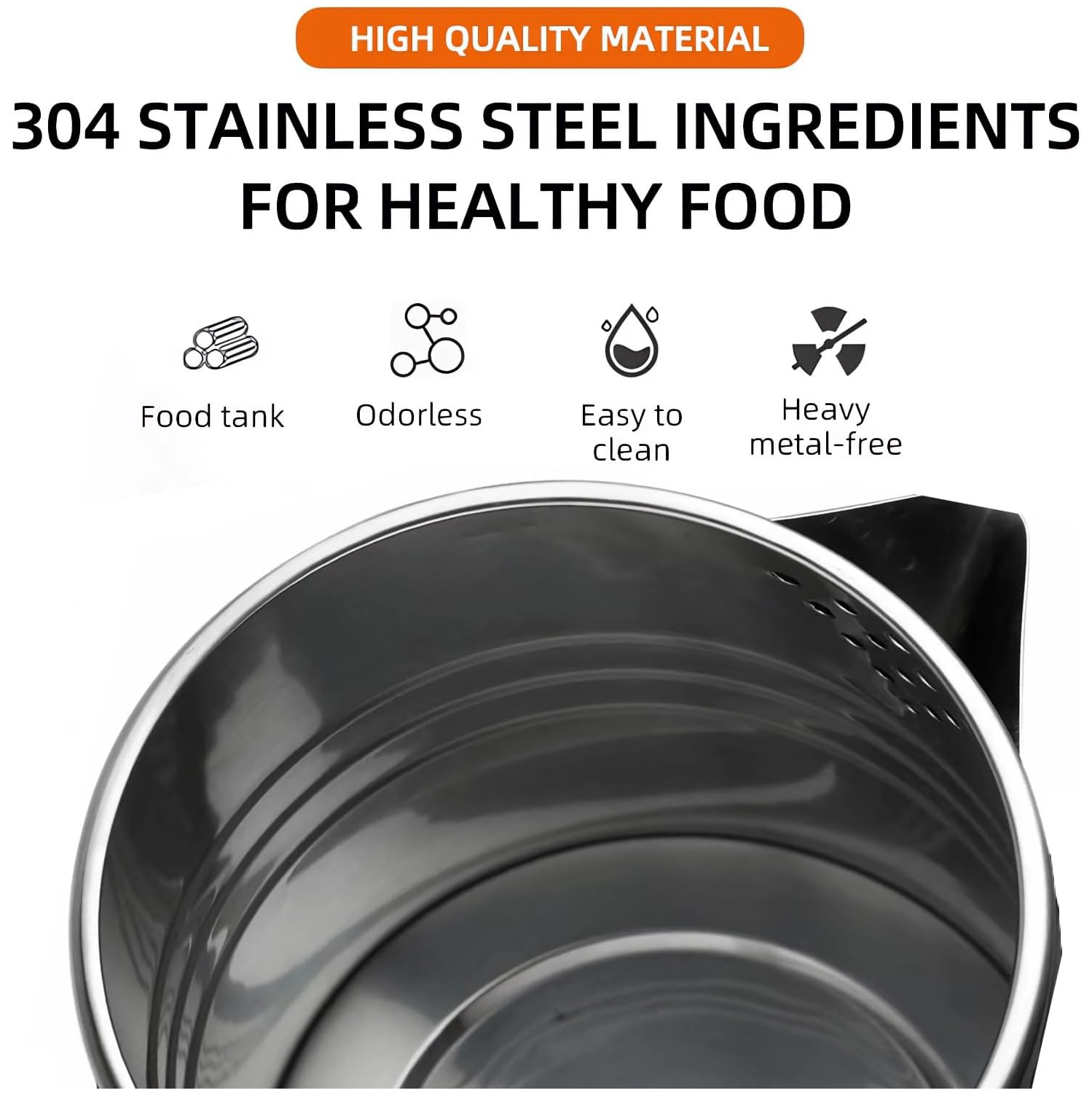 Bouilloire électrique à ébullition rapide de 2&nbsp;L – Acier inoxydable 304, double couche anti-calage, arrêt automatique et base pivotante à 360°,