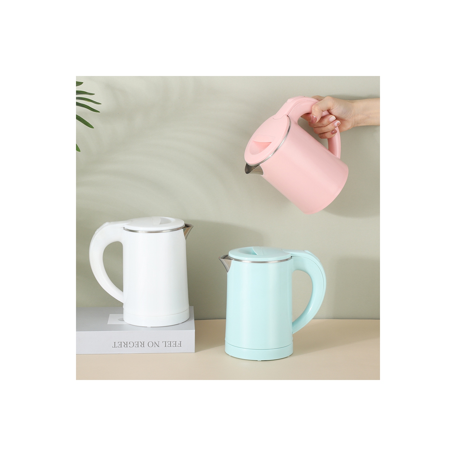 0.6L stainless steel travel kettle - 6 minutes fast boiling, one-button operation, 304 anti-scalding material, travel-friendly