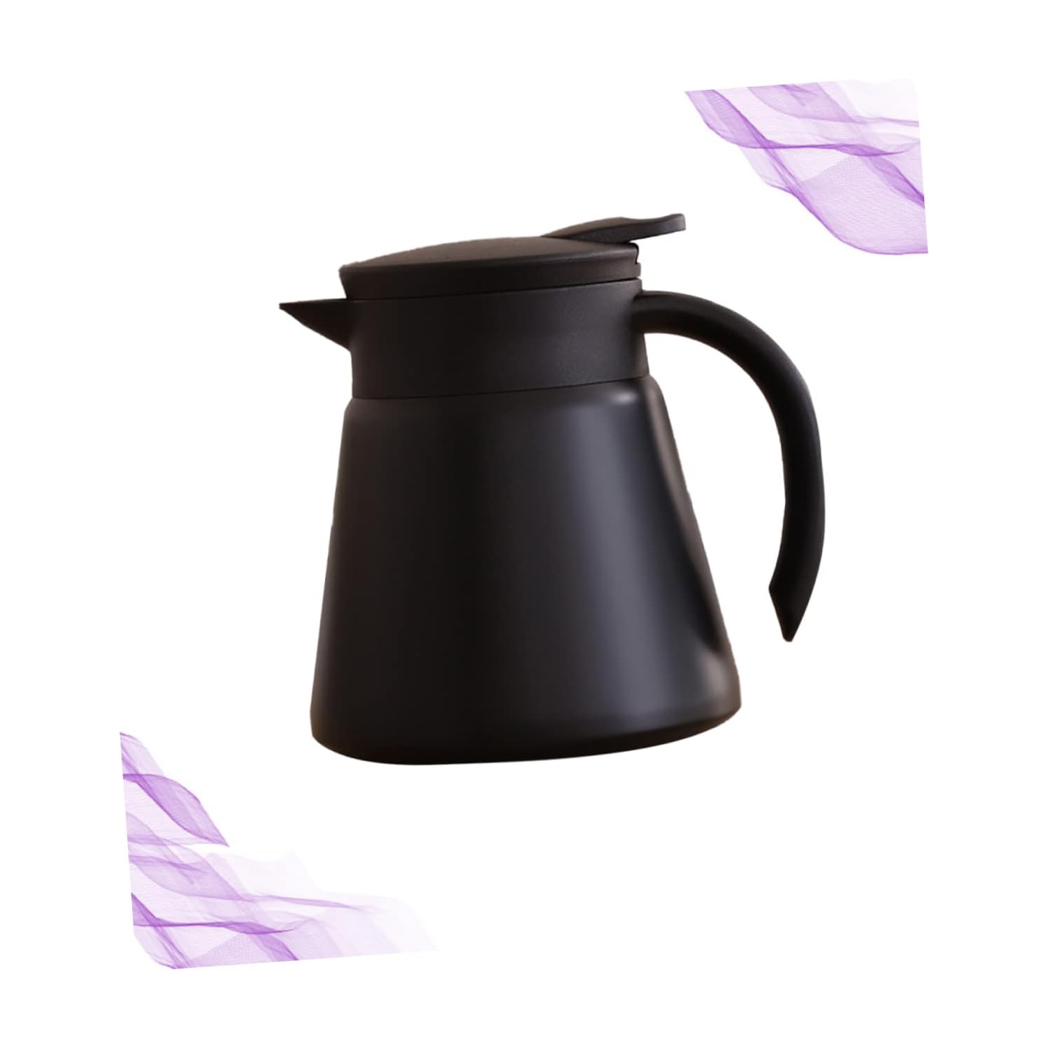 304 stainless steel coffee pot - 680 ml vacuum thermos, double-layer vacuum household hot water kettle, simple hand-poured coffee pot