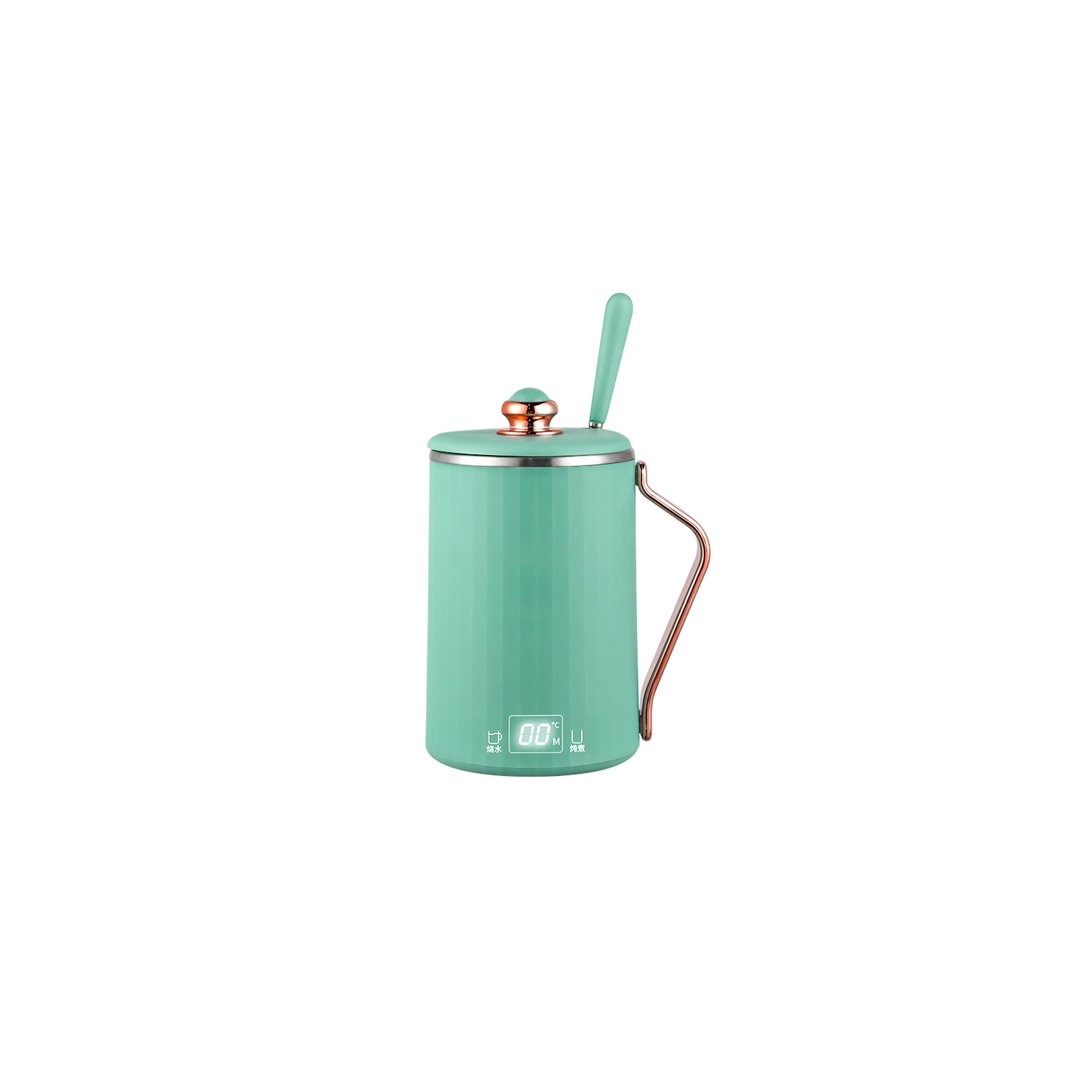 Multifunctional travel electric kettle - 450 ml, 300 watt fast boiling, 304 stainless steel, 4 temperature presets + LCD display, smart touch