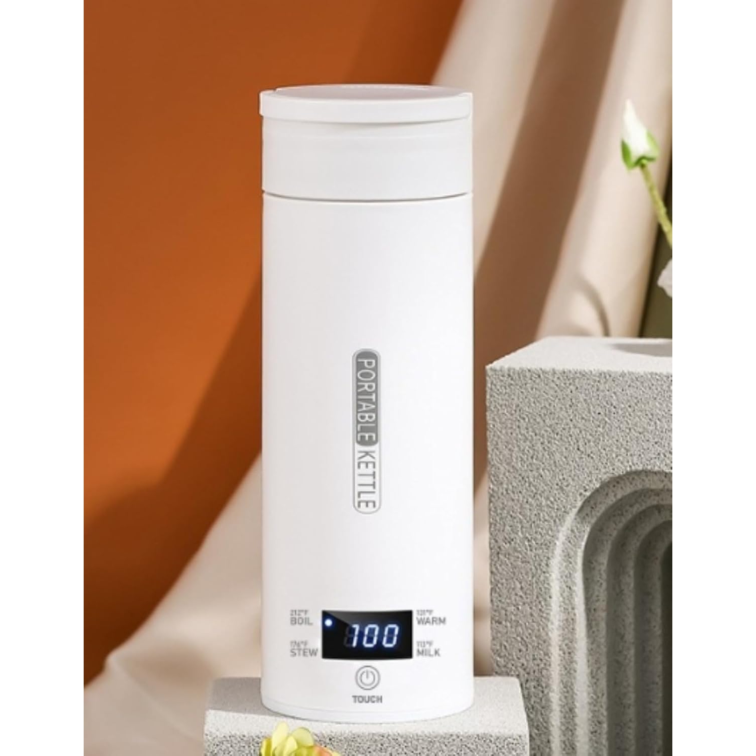 Bouilloire de voyage de 500&nbsp;ml – ébullition rapide en 5-7 minutes, affichage LCD, arrêt automatique, antifuite, acier inoxydable 316, Trousse de