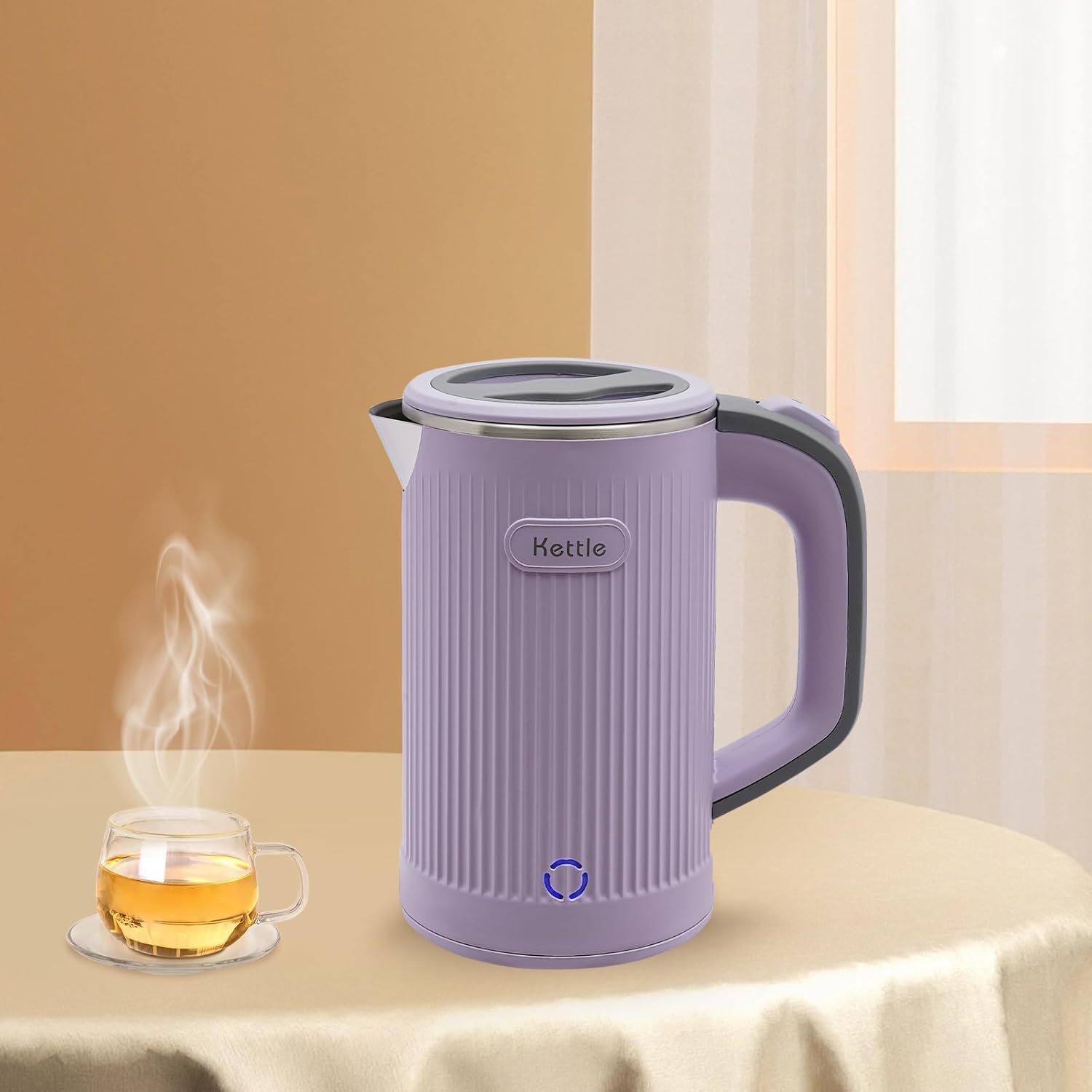 Bouilloire électrique de voyage de 600 W – 4 6 Min pour ébullition rapide, acier inoxydable 304 de qualité alimentaire, compact et léger