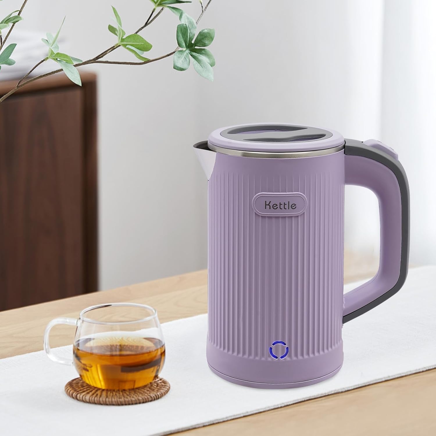 Bouilloire électrique de voyage de 600 W – 4 6 Min pour ébullition rapide, acier inoxydable 304 de qualité alimentaire, compact et léger