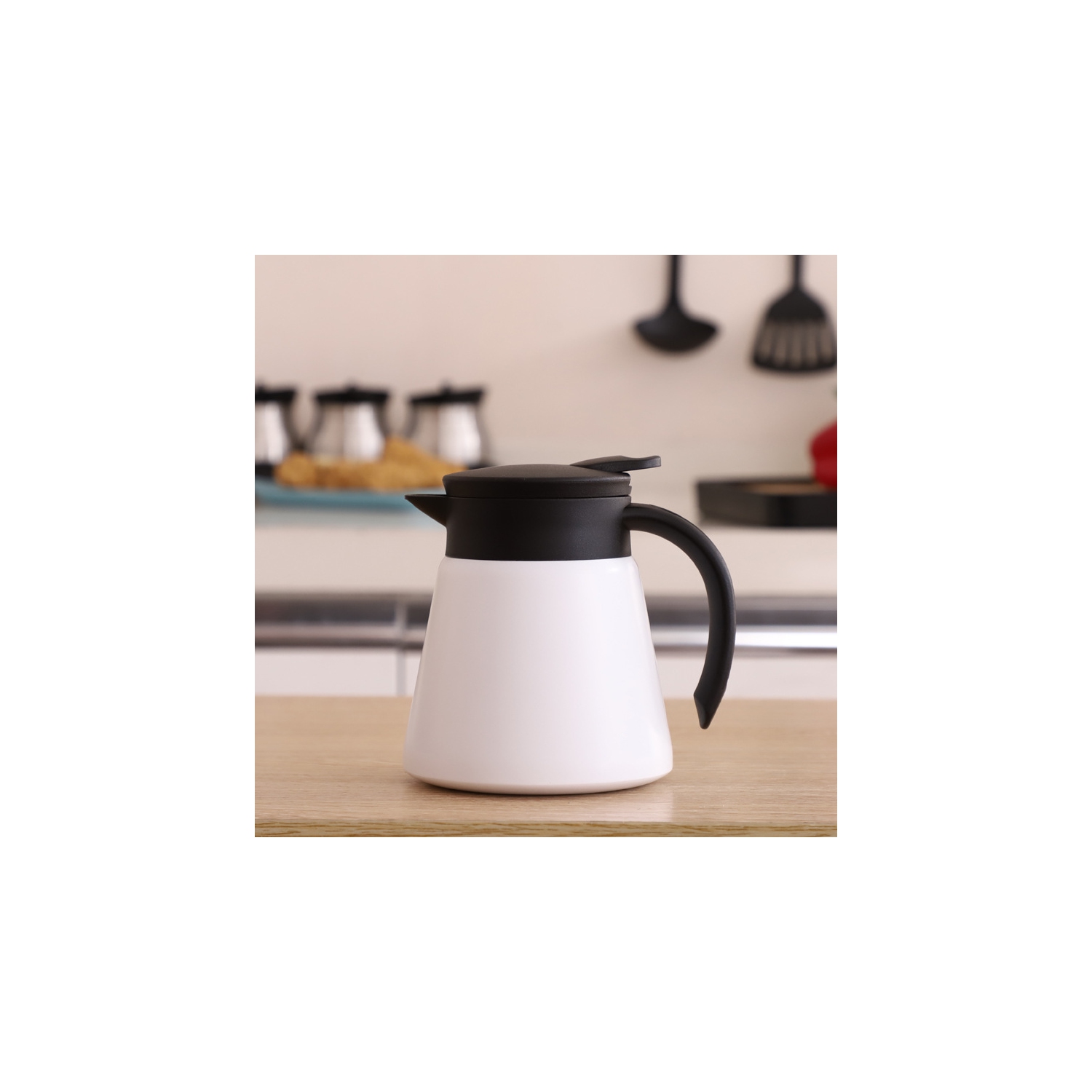 cafetière en acier inoxydable 304 – thermos sous vide 800&nbsp;ml, bouilloire à eau chaude domestique double couche sous vide, cafetière à coulée à