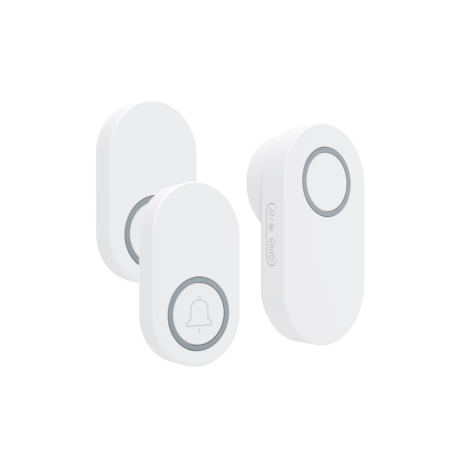 Long distance through wall smart electronic wireless doorbell home loud volume, easy to install - white