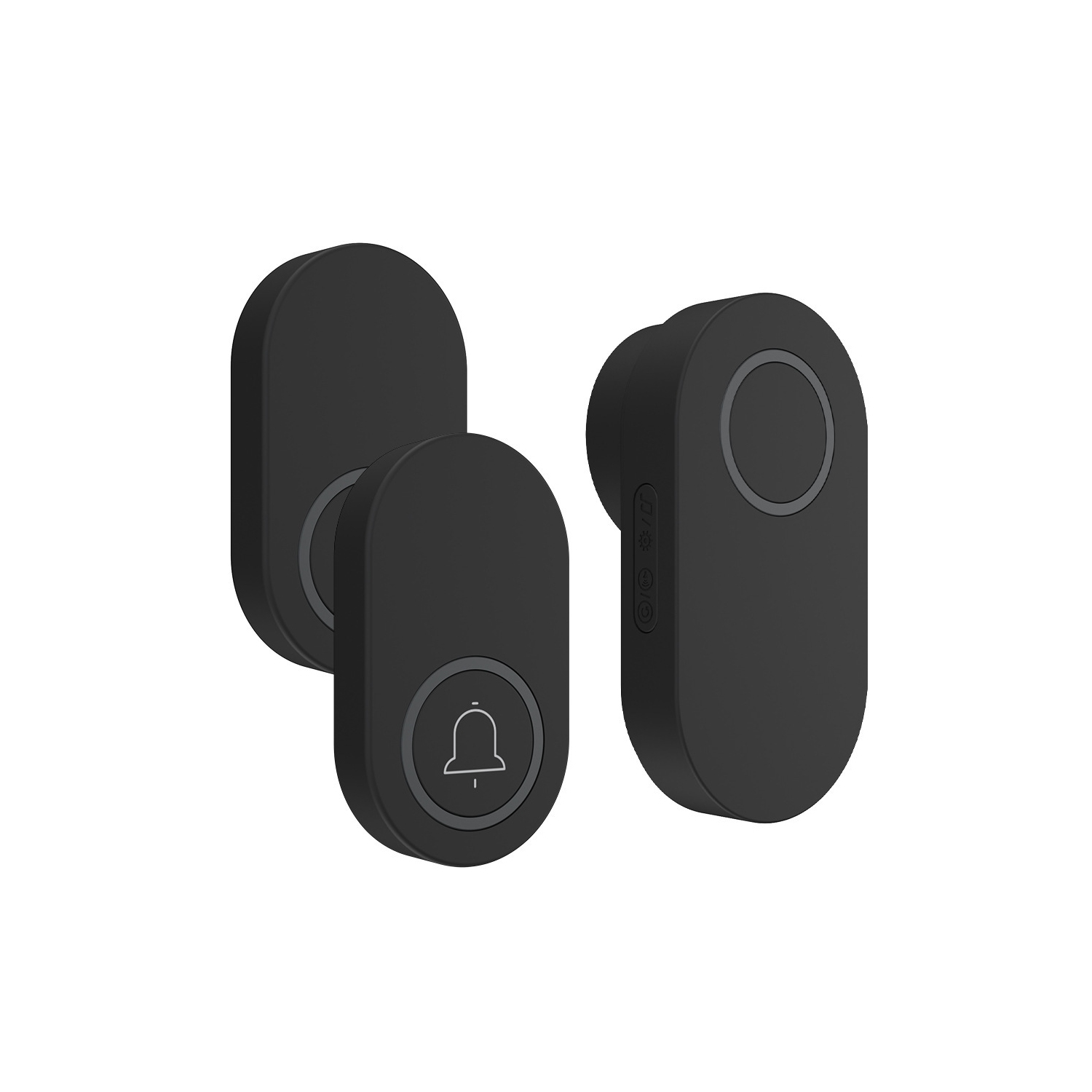 Long distance through the wall smart electronic wireless doorbell home loud volume, easy to install - black