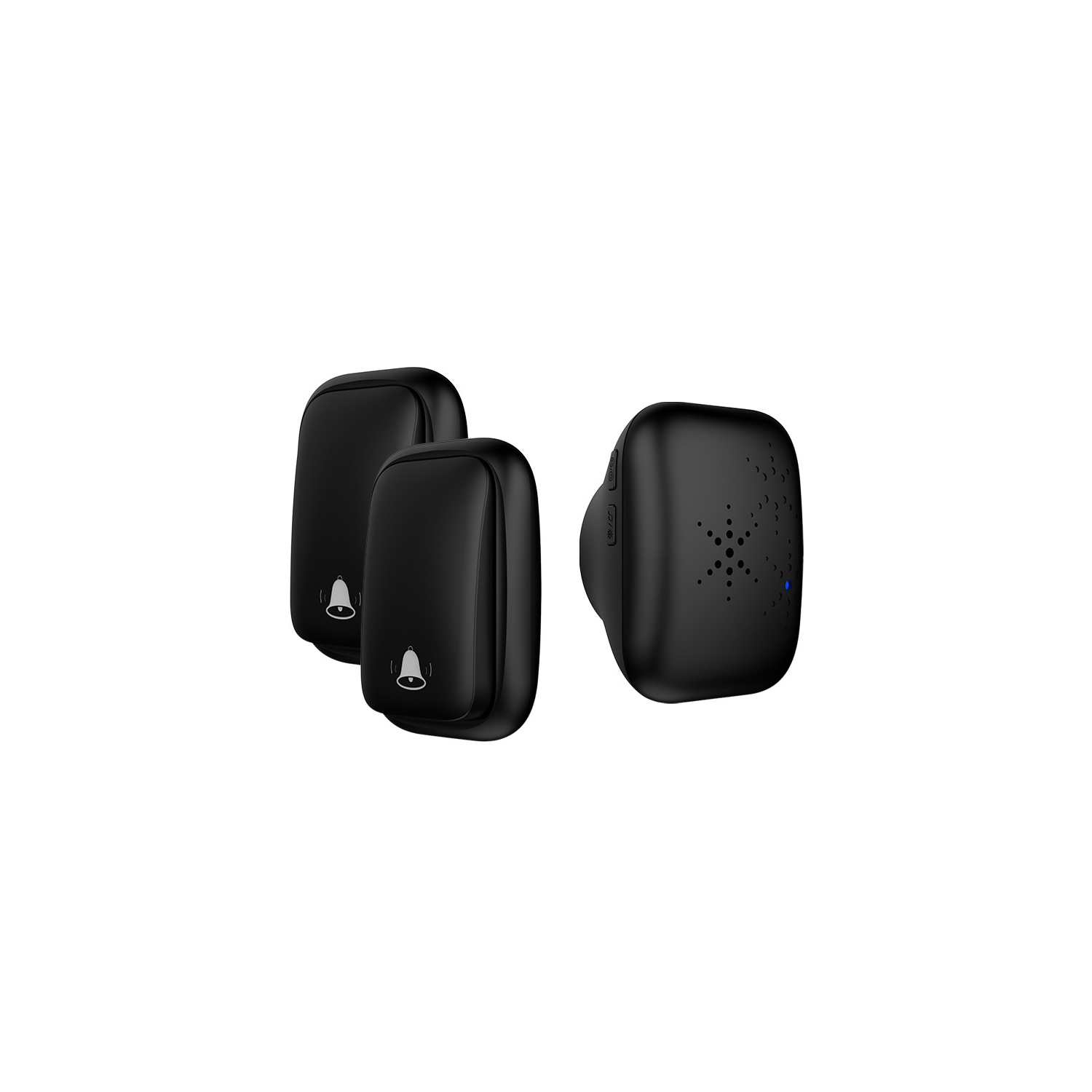 Home Self-Powered Wireless Doorbell, No Batteries Required, Waterproof, for Homes, Classrooms and Businesses - Black