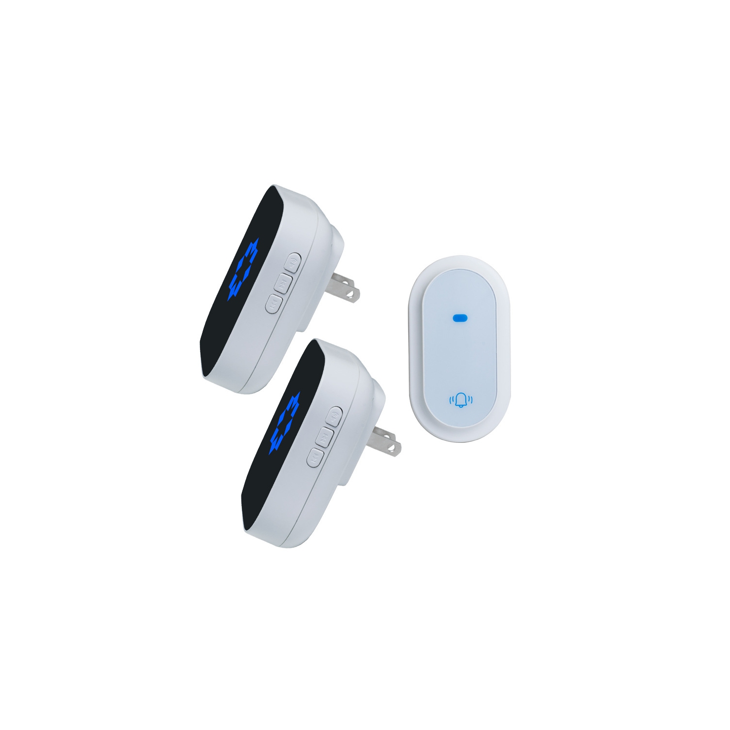 Self-generating wireless doorbell Home long-distance music doorbell Wireless doorbell-white