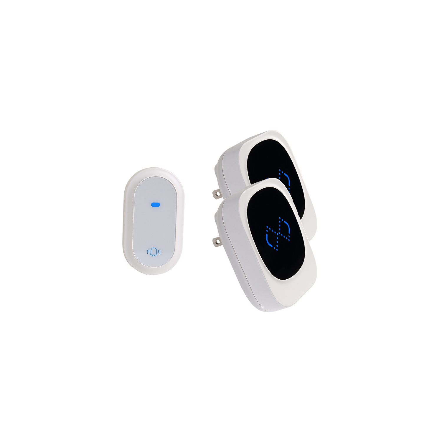Self-generating wireless doorbell household punch-free long-distance music doorbell wireless 433 elderly pager - white