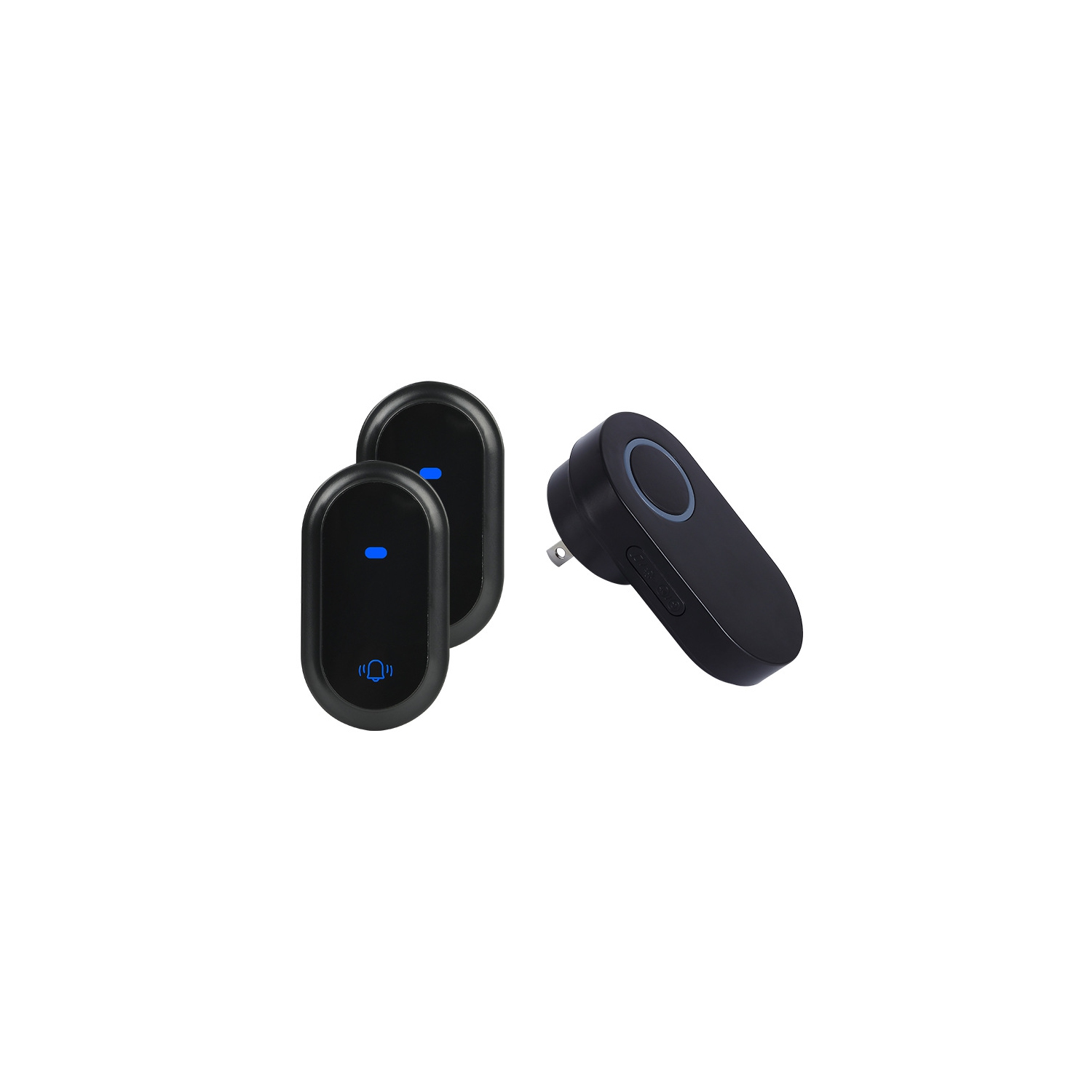 Self-generating doorbell wireless household battery-free waterproof wiring-free 433 doorbell - white