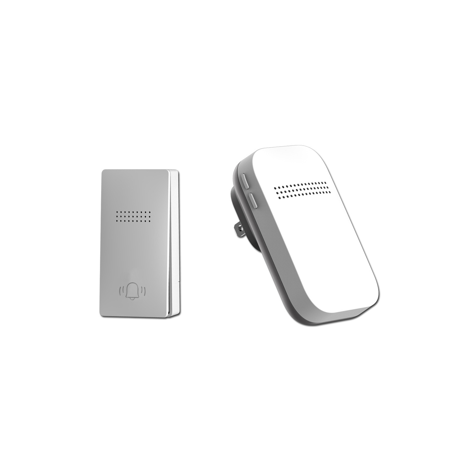 Home wireless self-generating doorbell home battery-free elderly pager waterproof long-distance wireless doorbell - white