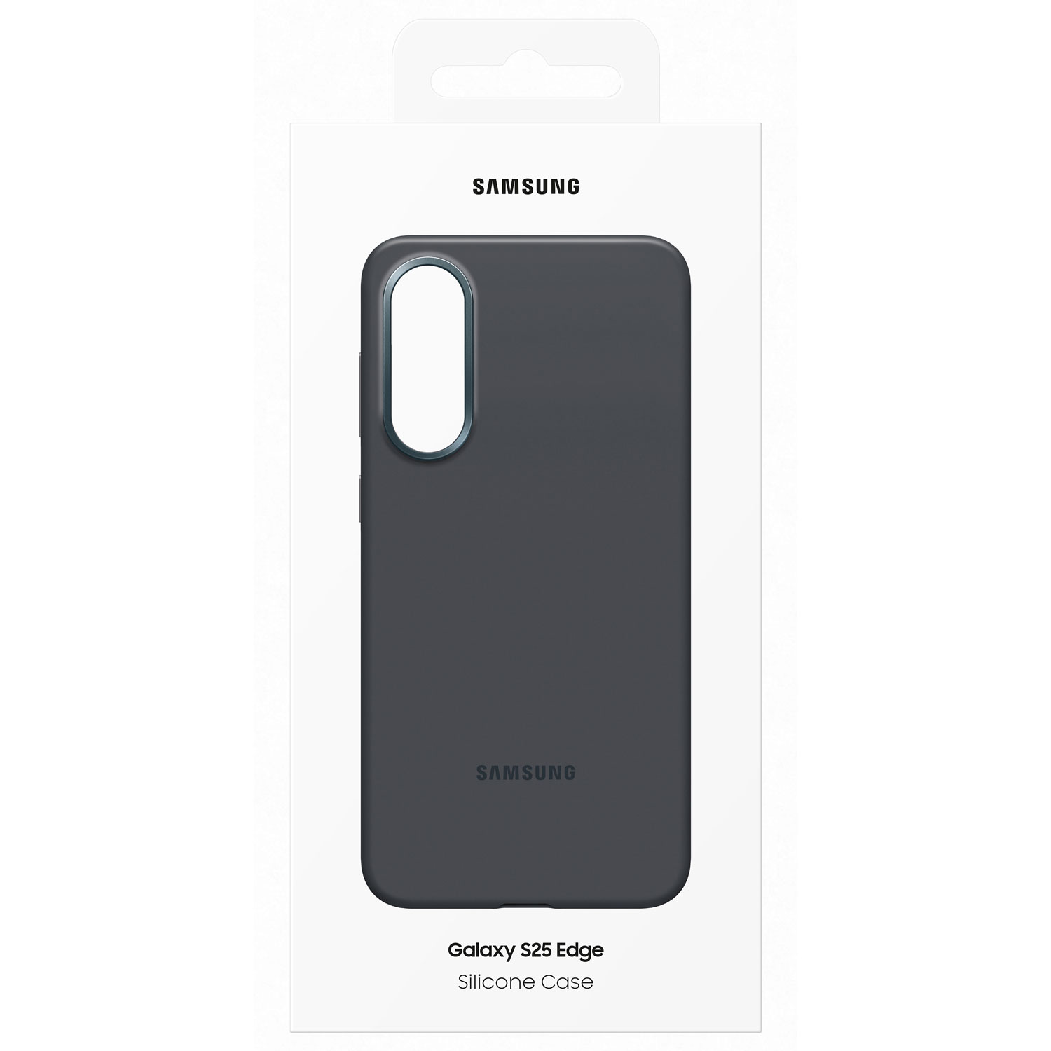 Samsung Silicone Fitted Soft Shell Case for Galaxy S25 Edge - Black
