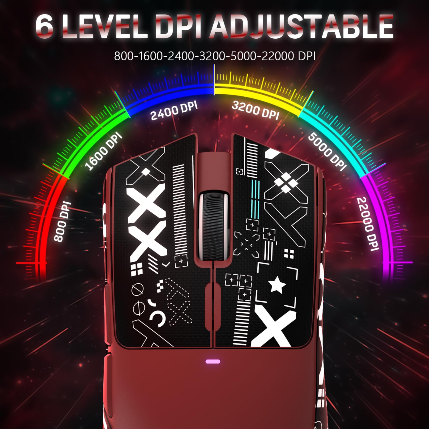 Attack Shark X11 59g Superlight Wireless Gaming Mouse with Grip Tape, RGB Charging Dock?BT/2.4G Wireless/Wired Pc Mouse, 22000 DPI,5 Programmable
