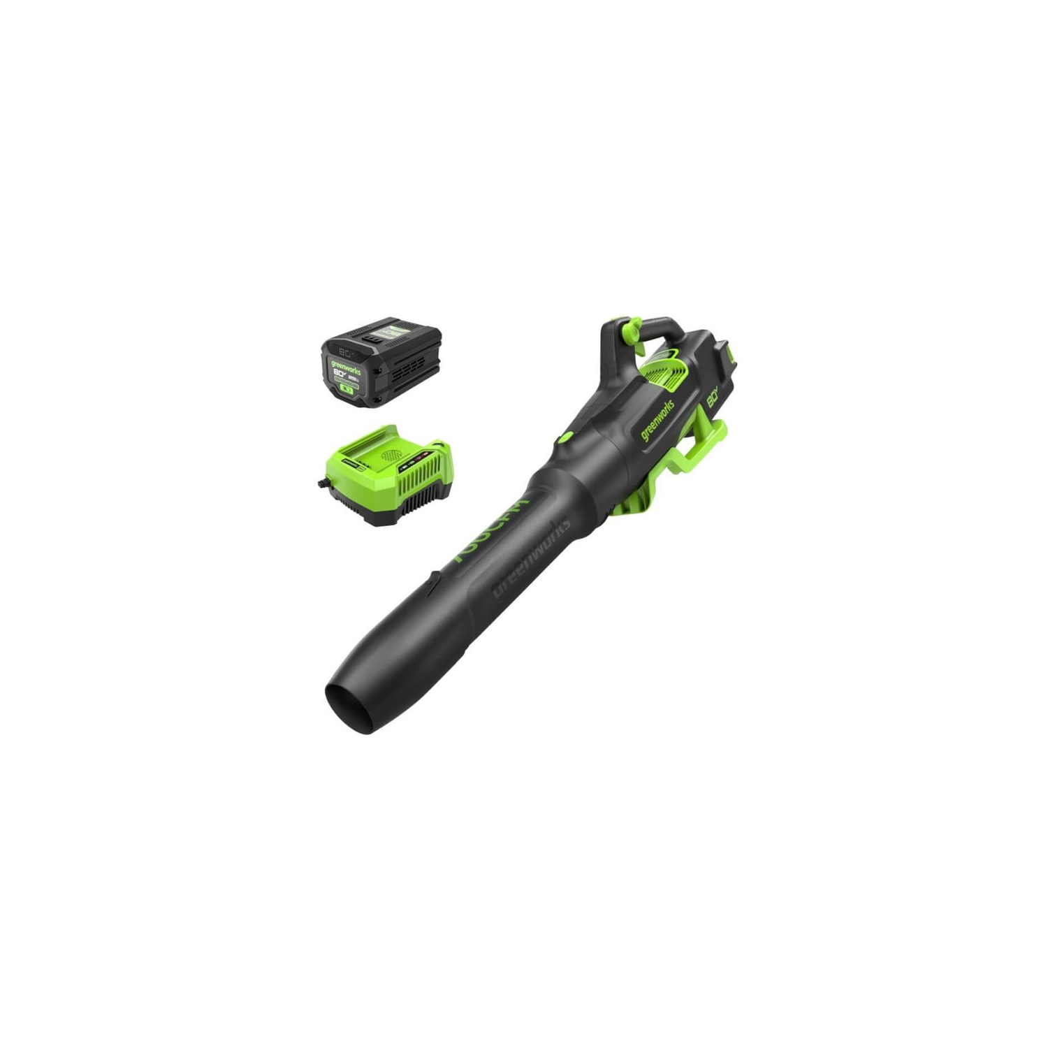 Greenworks 80V 700 CFM Leaf Blower, 2.5Ah Battery and Charger Included
