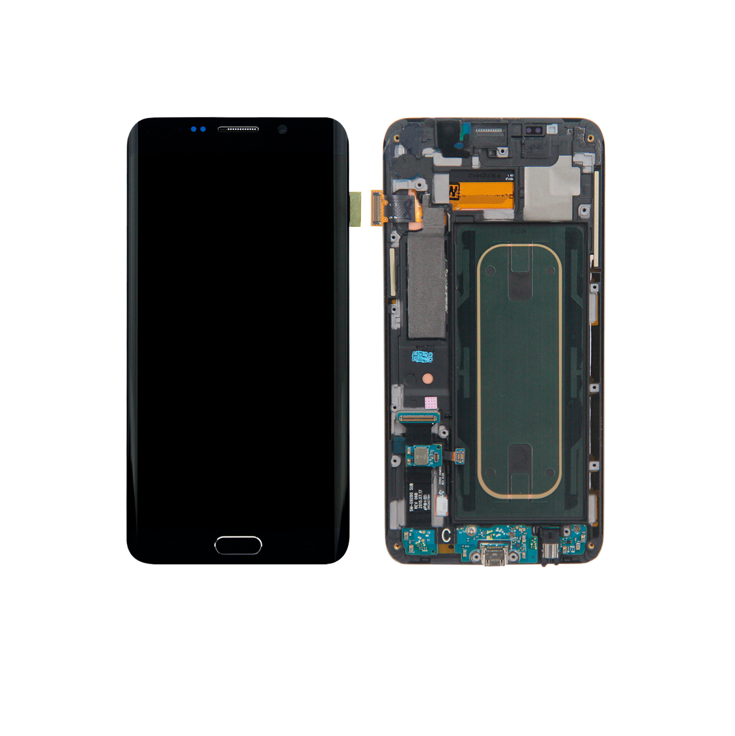 Replacement LCD Assembly With Frame Compatible For Samsung Galaxy S6 Edge Plus (Verizon) (Black Sapphire)