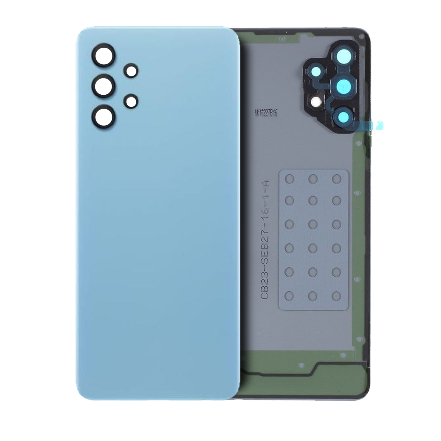 Replacement Back Cover Glass With Camera Lens For Samsung Galaxy A32 4G (Service Pack) (Awesome Blue)
