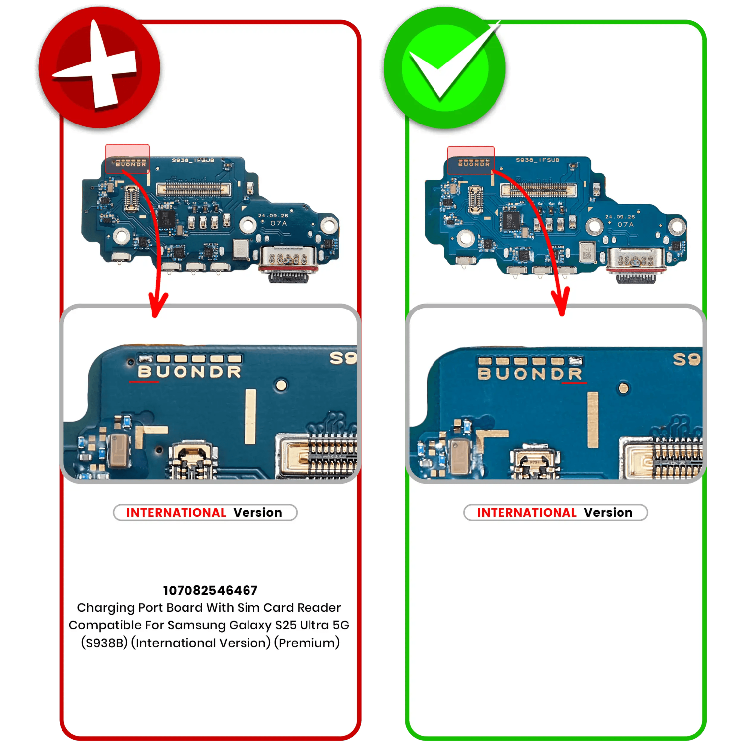 Carte de recharge/lecteur de carte SIM de remplacement pour Galaxy S25 Ultra 5G (version internationale) (Premium)