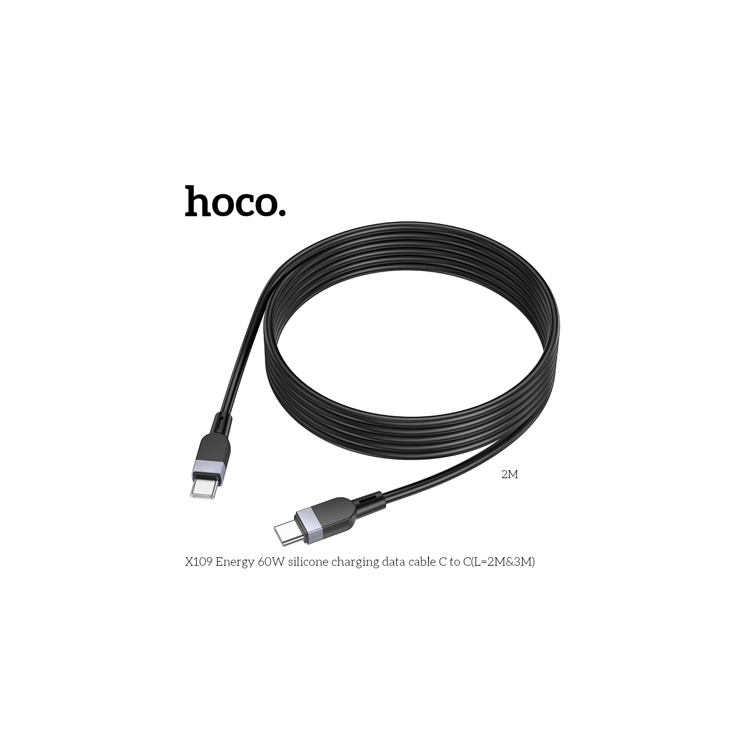 Câble 2&nbsp;M USB-C à USB-C X109 de Hoco&nbsp;: Chargement rapide, conception durable et transfert de données fiable