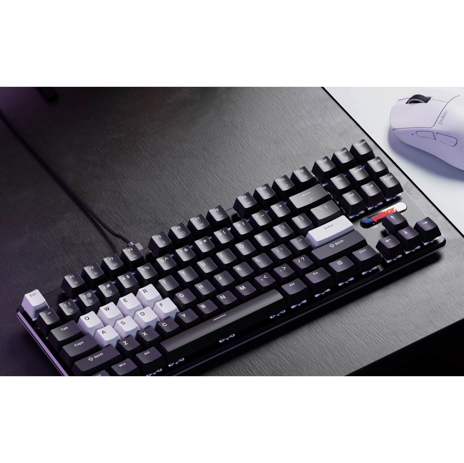 Pulsar Gaming Gears PCMK 2 Wired Hot-swappable RGB Mechanical Keyboard Hall Effect Switches Aluminum Alloy Plate TKL Layout, for Windows and Mac OS,