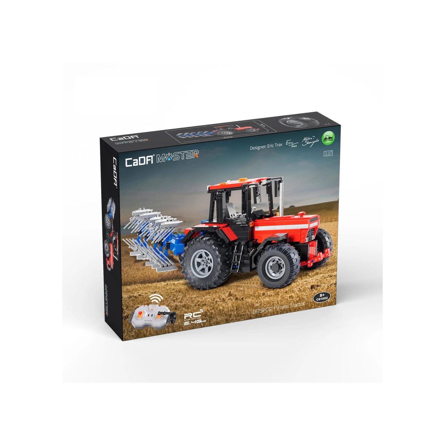 CaDA Master 1:17 Remote Control Farm Tractor 1675 Pcs RC Building Set