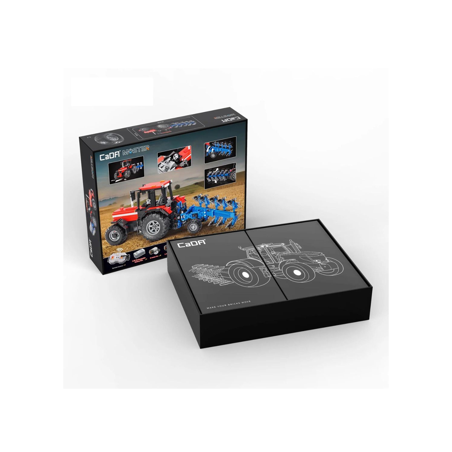 CaDA Master 1:17 Remote Control Farm Tractor 1675 Pcs RC Building Set