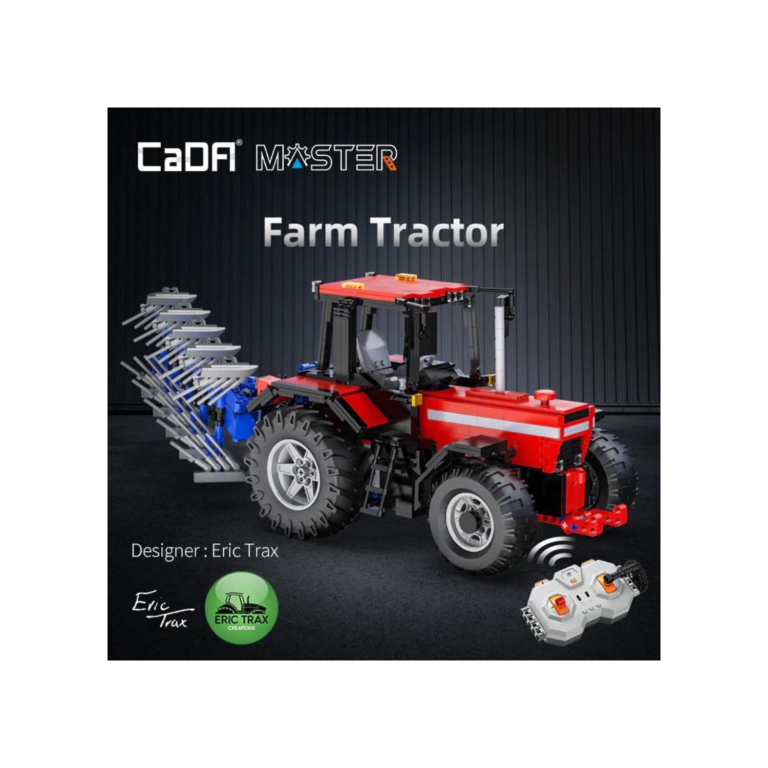 CaDA Master 1:17 Remote Control Farm Tractor 1675 Pcs RC Building Set