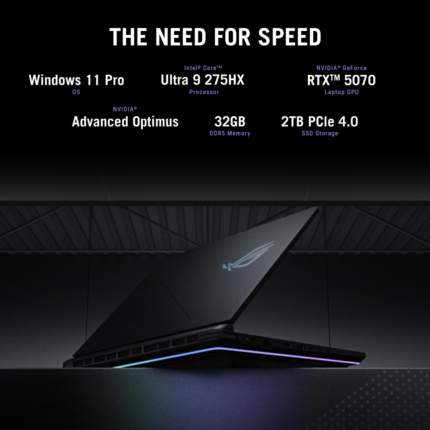 ASUS ROG Strix G16 Gaming Laptop (16” ROG Nebula / NVIDIA® GeForce RTX™ 5070 / Intel® Core™ Ultra 9 275HX / 2TB PCIe Gen 4 SSD / Wi-Fi 7/ Windows 11
