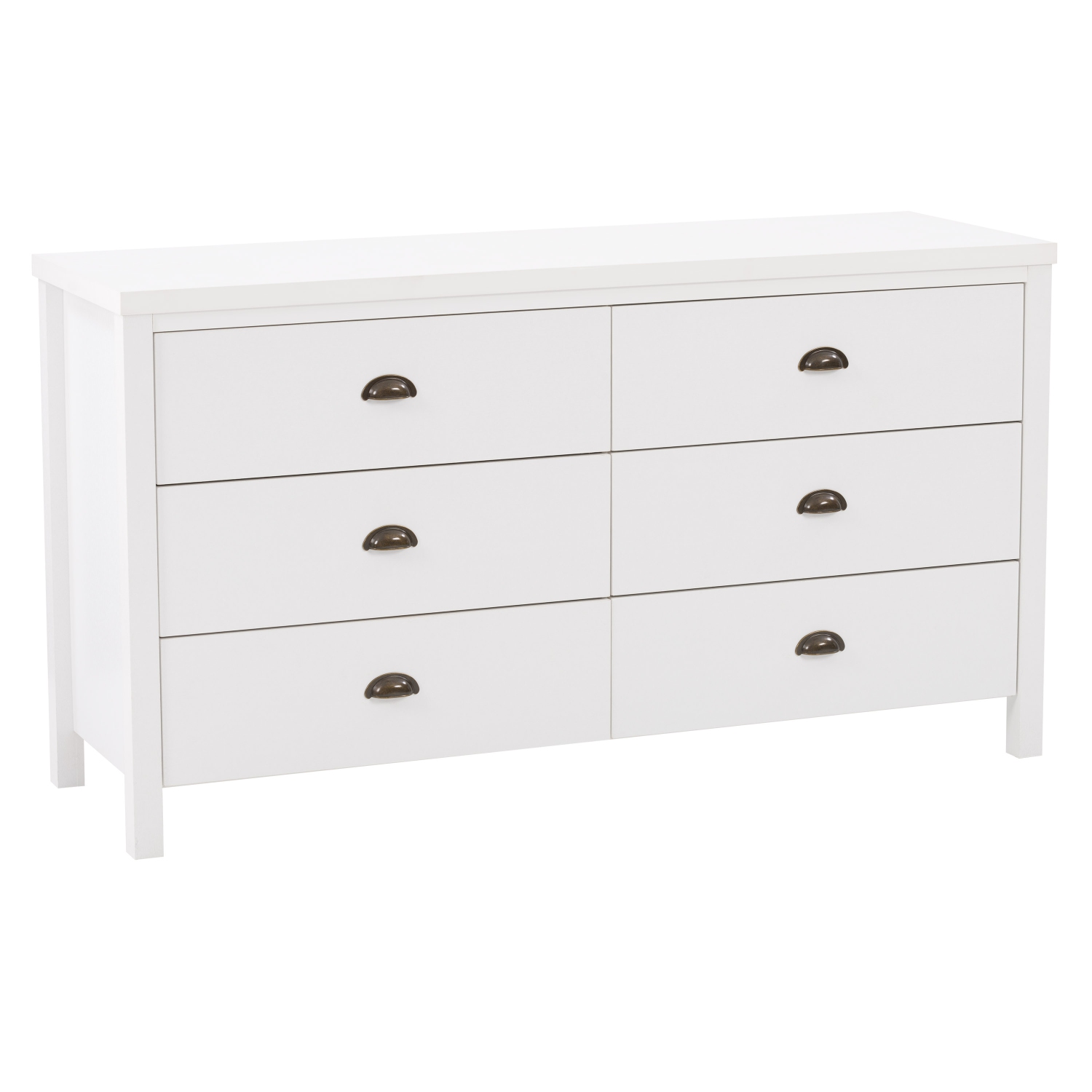 CorLiving Boston Wood Grain Wide 6 Drawer Dresser with Interlocking Drawers