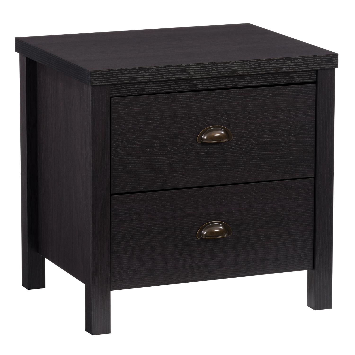 Table de chevet Boston de Corliving, pour chambre, table de bout avec 2 tiroirs, table d'appoint avec rangement