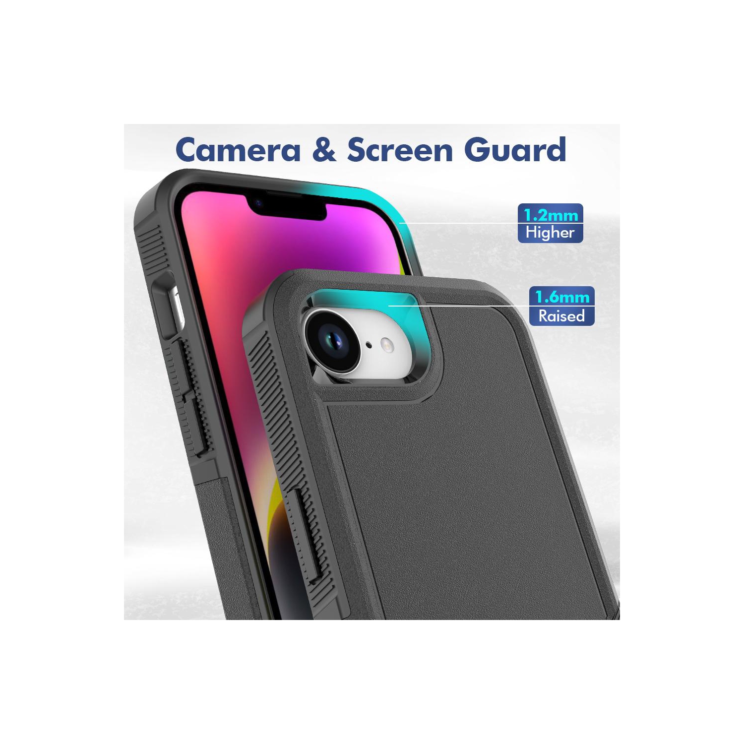 Étui rigide ajusté double couche robuste Comm de XCRS pour iPhone 16e