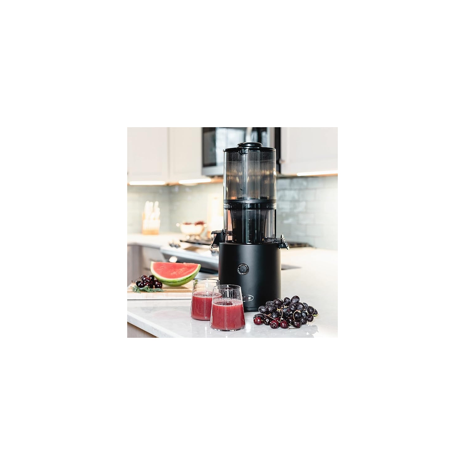 OPENBOX-Omega Juicer JC2022BK11 Slow Masticating Cold Press Vegetable and Fruit Juice Extractor Effortless Series for Batch Juicing with Extra Large