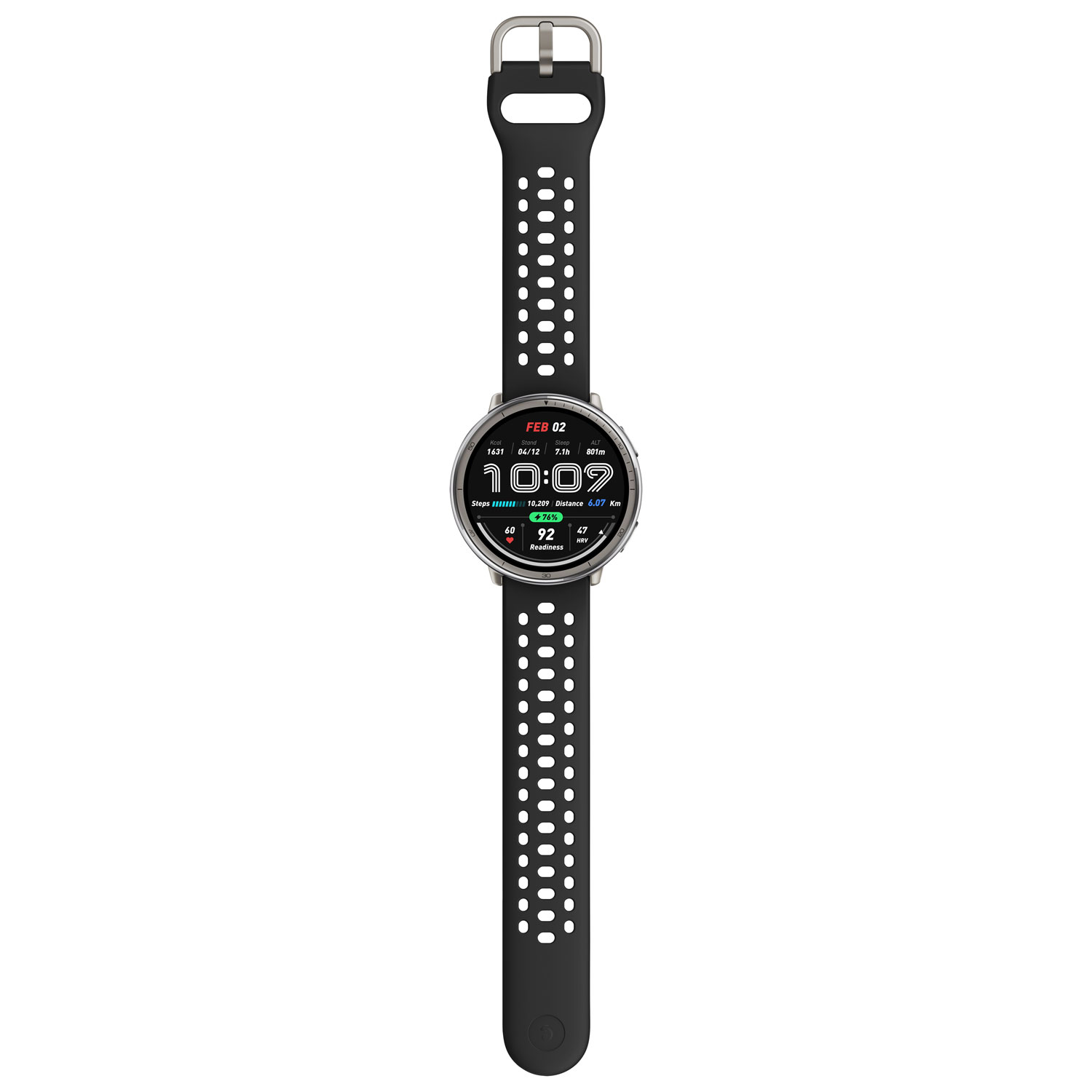 Montre intelligente Active 2 de 44 mm d'Amazfit avec moniteur de fréquence cardiaque - Noir