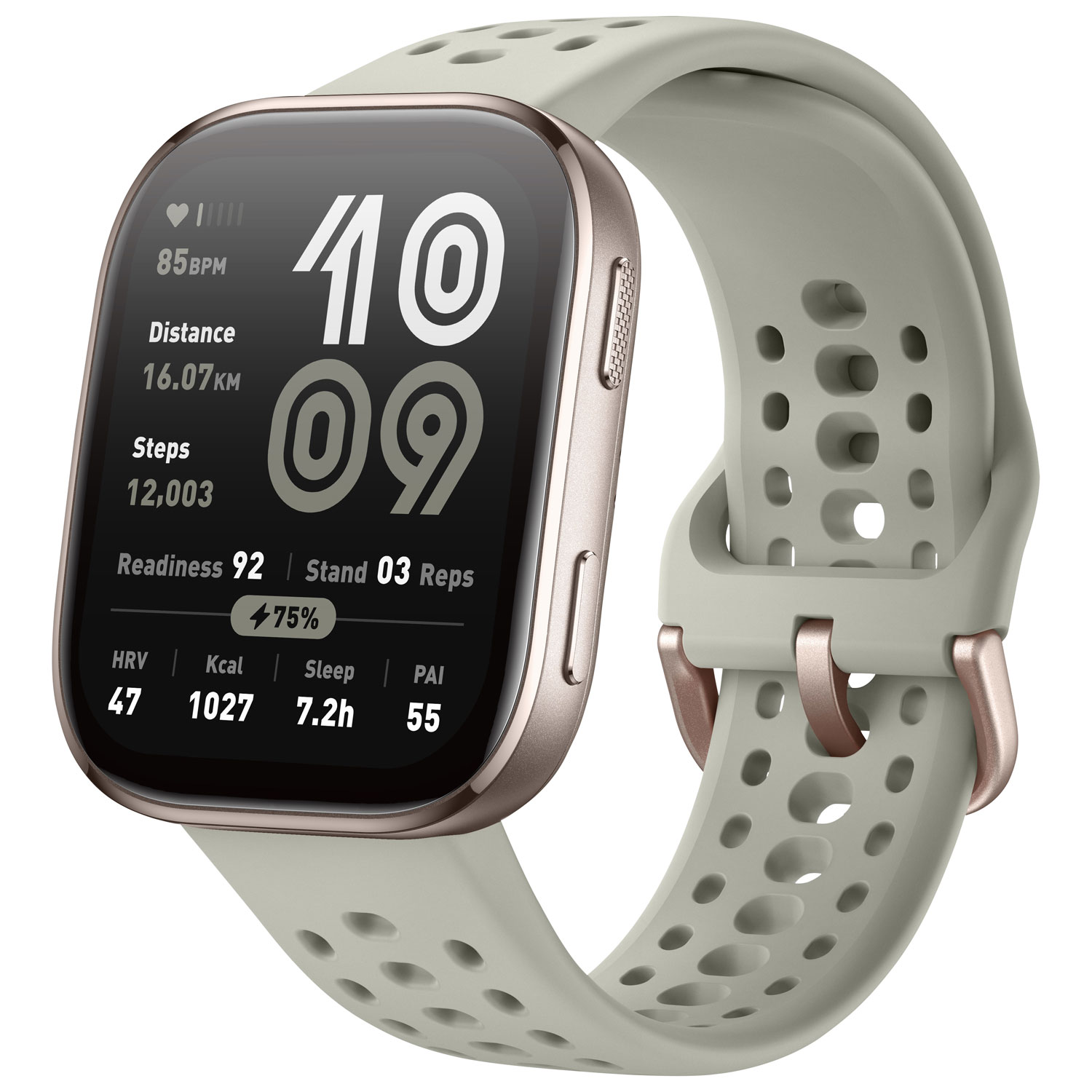 Montre intelligente Bip 6 de 50 mm d'Amazfit avec moniteur de fréquence cardiaque - Pierre