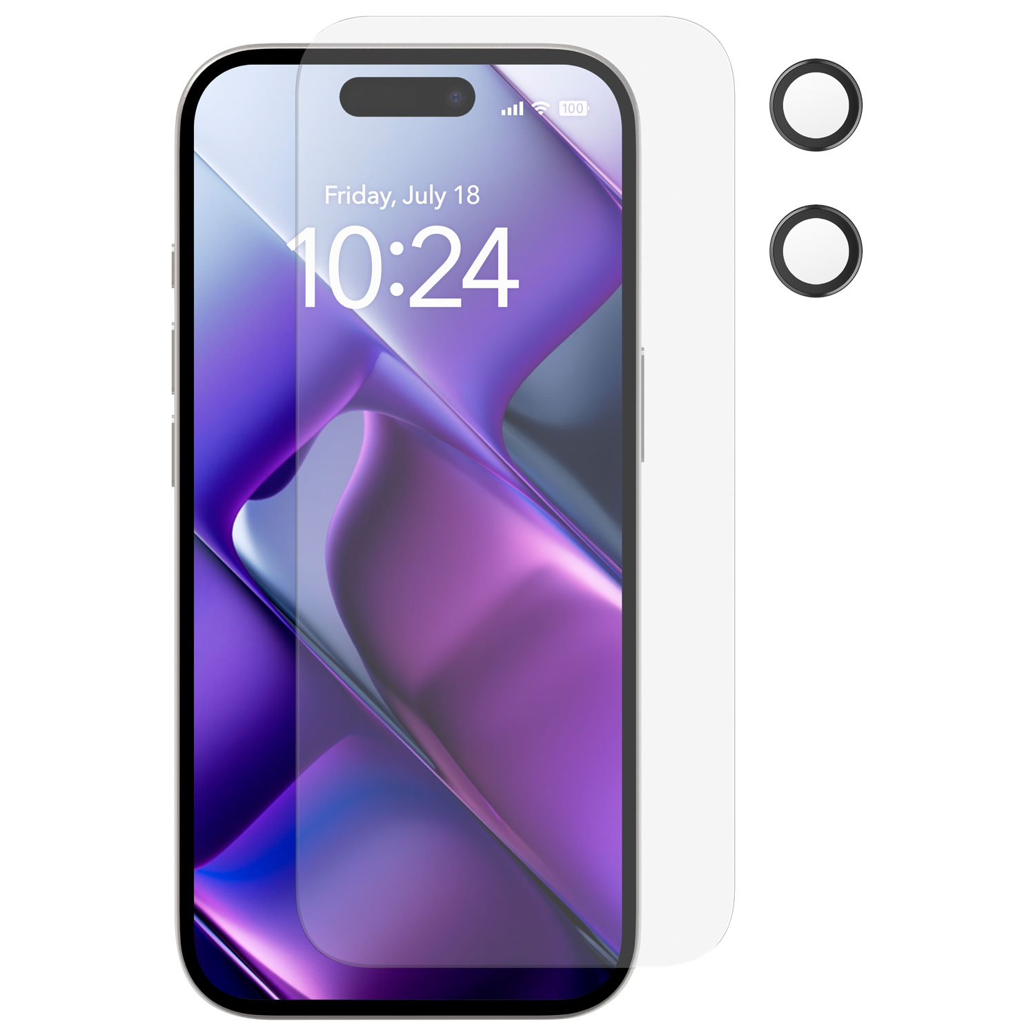 Protecteur d'écran en verre avec protecteurs d'objectif d'Insignia pour iPhone 17 - Paquet de 3 - Exclusivité de Best Buy