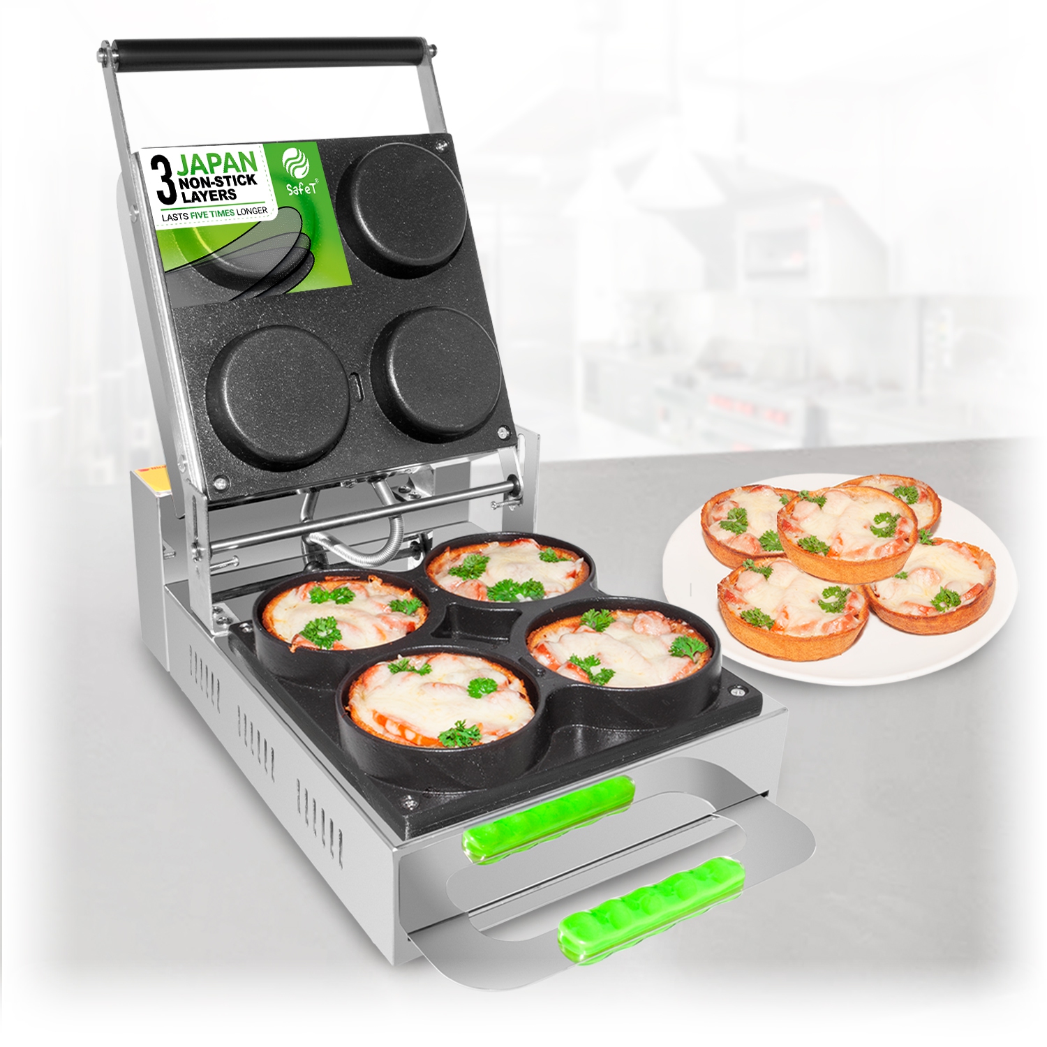 NP-94 Tart Shell Maker Commercial | Mini Pizzas Maker | 4 PCS | 110V