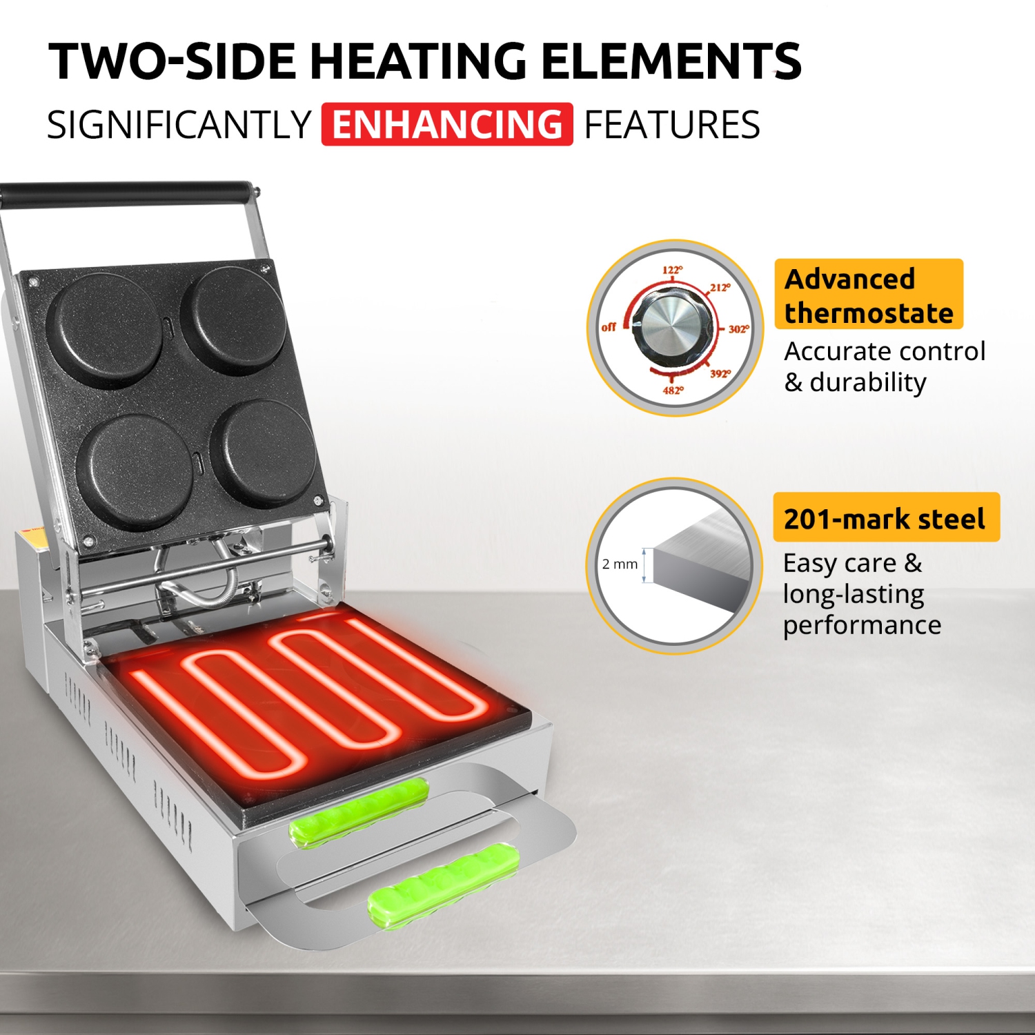 NP-94 Tart Shell Maker Commercial | Mini Pizzas Maker | 4 PCS | 110V
