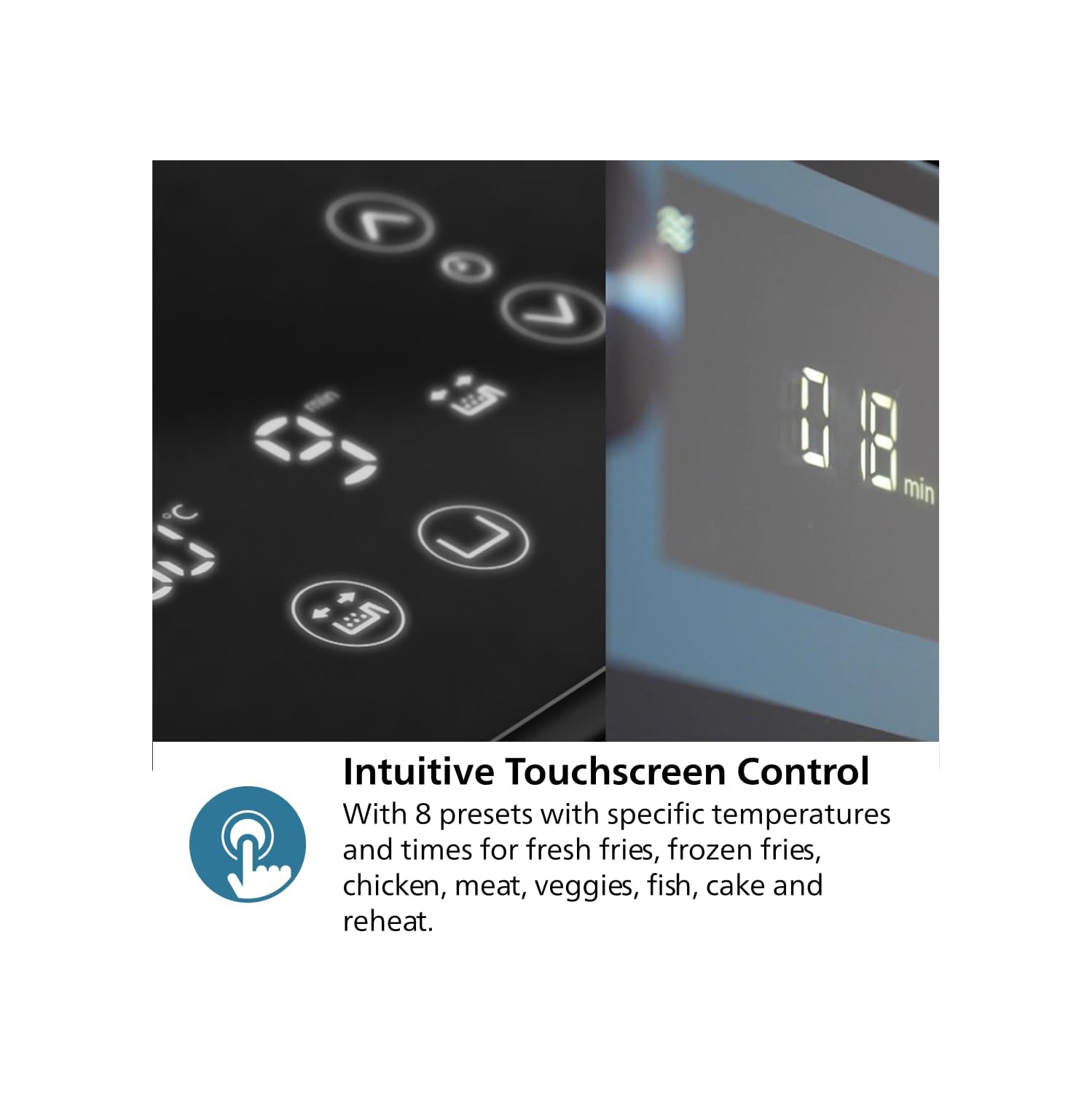 Philips Dual Basket Air Fryer 3000 Series - 9.5 Quarts, 8-in-1 Functions, Auto-Sync Cooking, Dishwasher Safe, Black