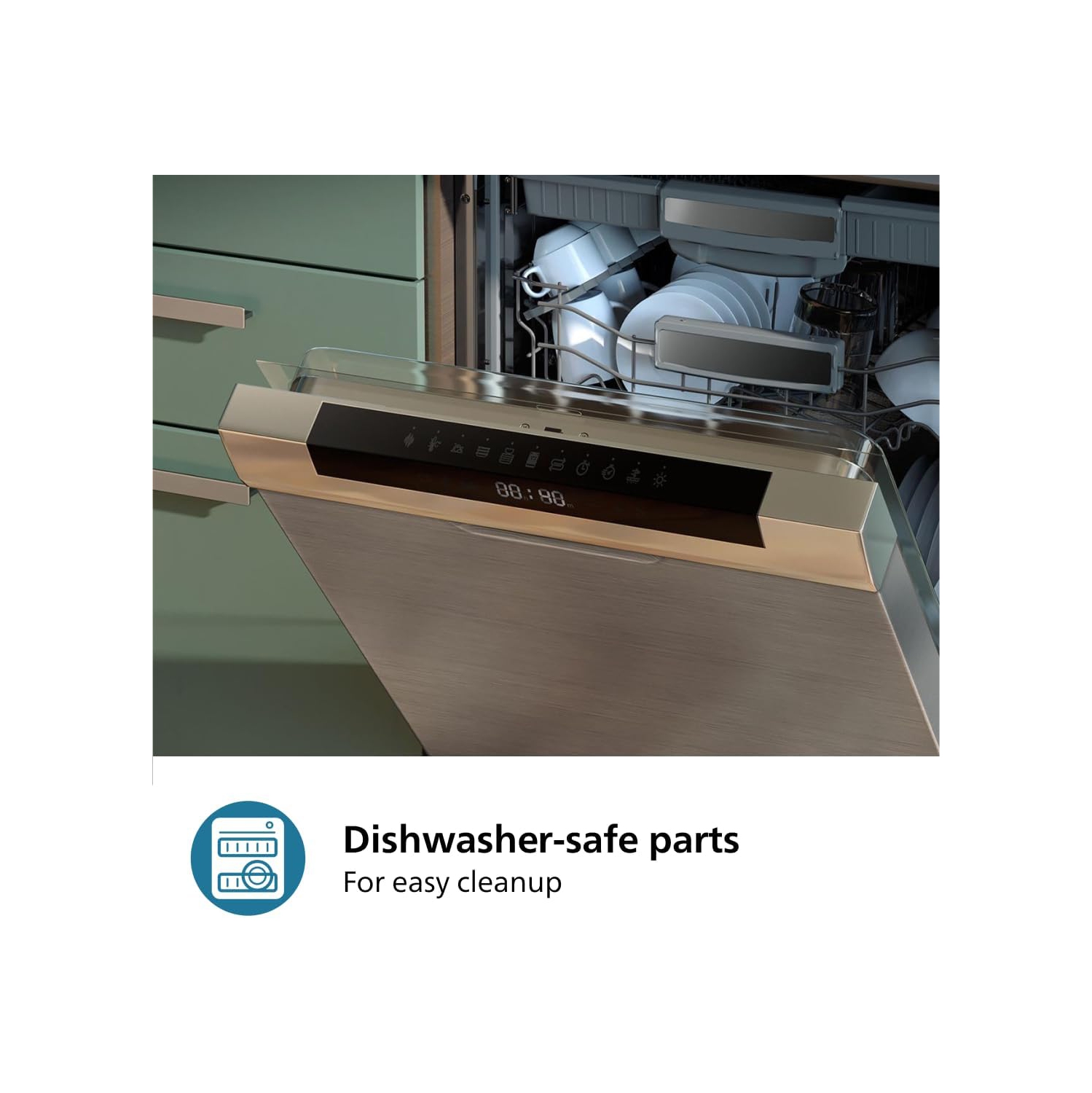 Philips Dual Basket Air Fryer 3000 Series - 9.5 Quarts, 8-in-1 Functions, Auto-Sync Cooking, Dishwasher Safe, Black