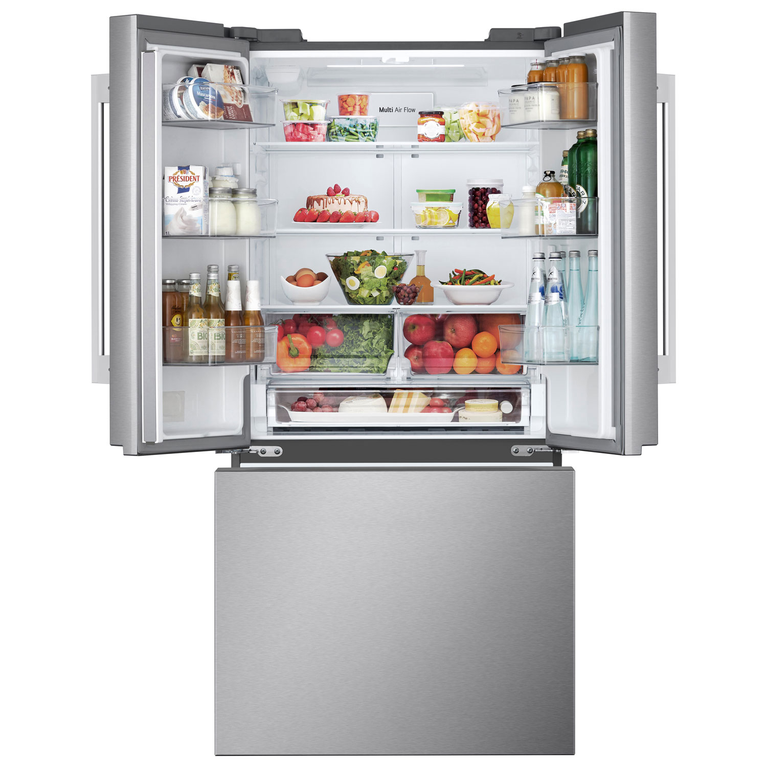 Réfrigérateur à deux portes de 25 pi³ de 33 po de LG - Acier inoxydable