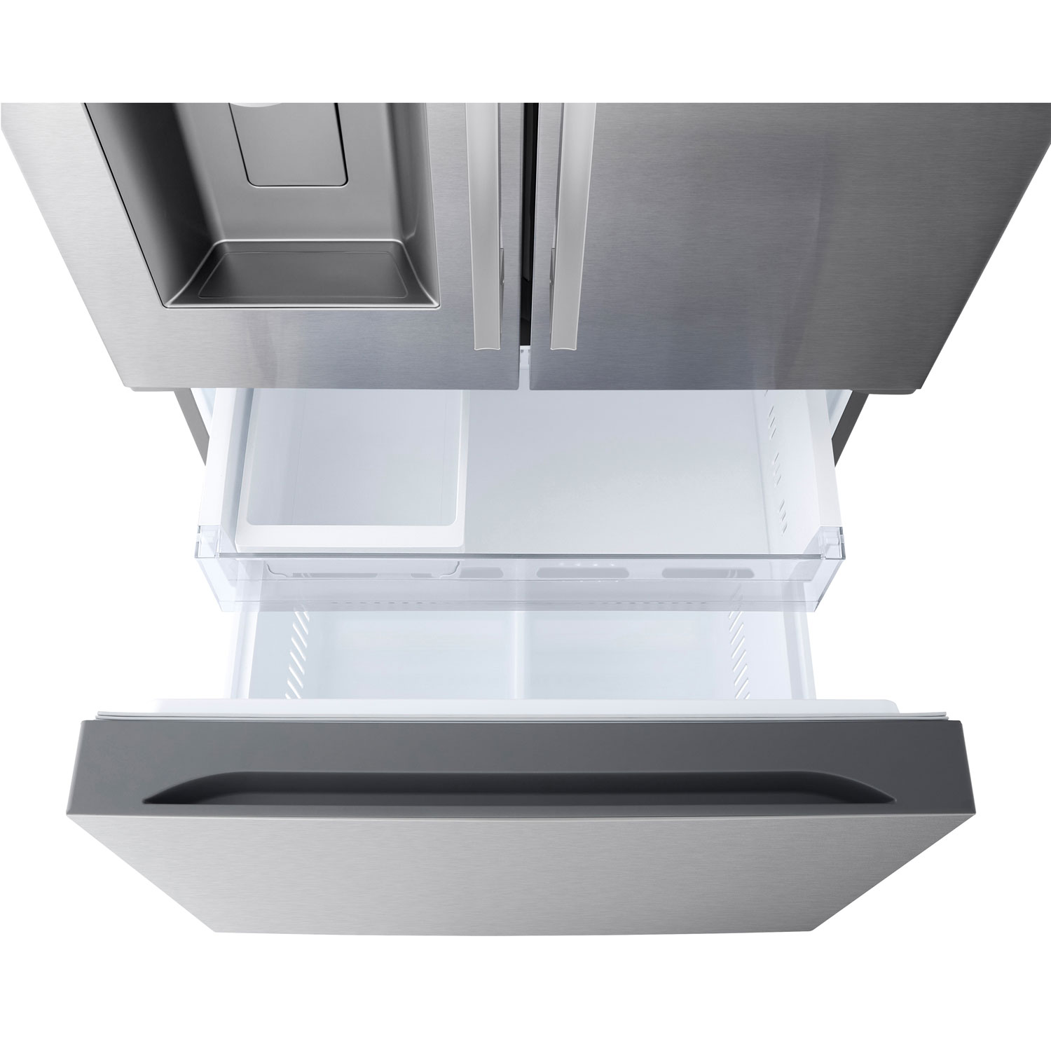 Réfrigérateur à deux portes 24,5 pi³ 33 po avec distributeur d'eau et de glaçons de LG - Inox