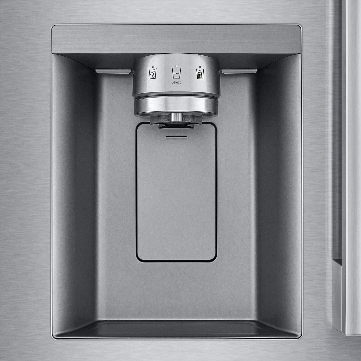 Réfrigérateur à deux portes 24,5 pi³ 33 po avec distributeur d'eau et de glaçons de LG - Inox