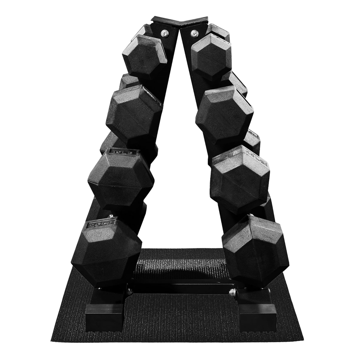 Ensemble d'haltères BalanceFrom avec support, haltères en caoutchouc pour la maison, 100&nbsp;lb