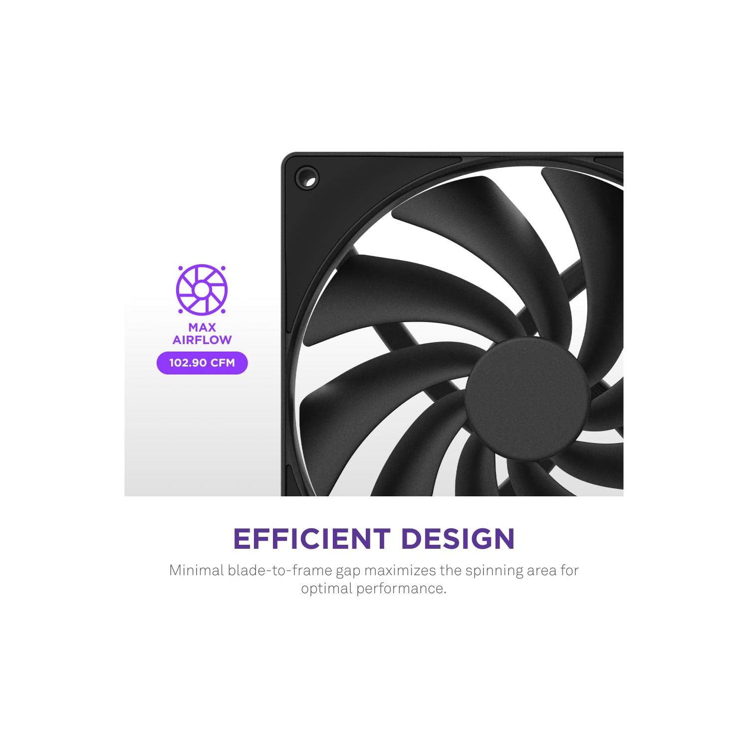 NZXT F140Q - 140mm Quiet Airflow Fan - Single - Black