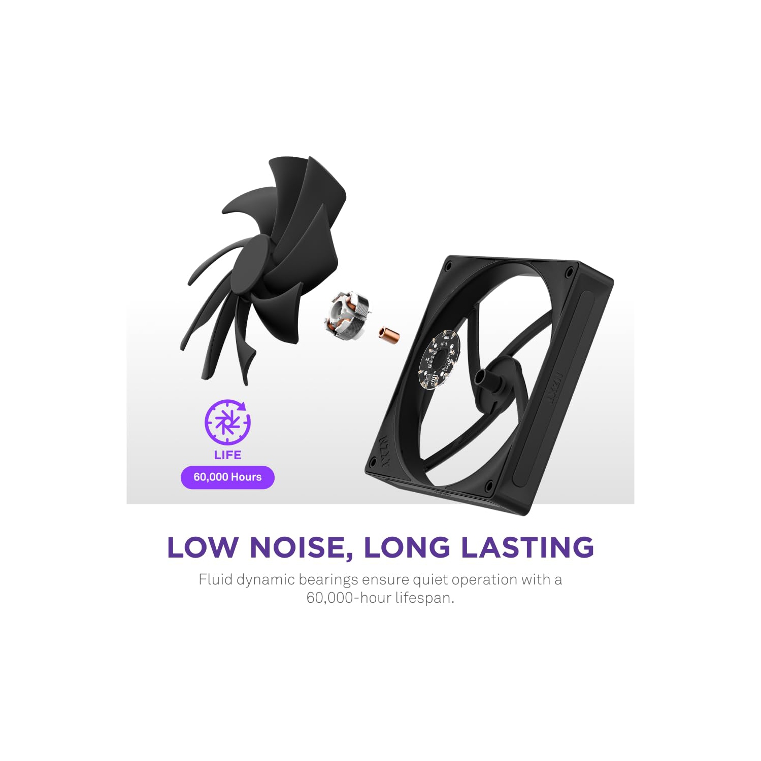 NZXT F140Q - 140mm Quiet Airflow Fan - Single - Black