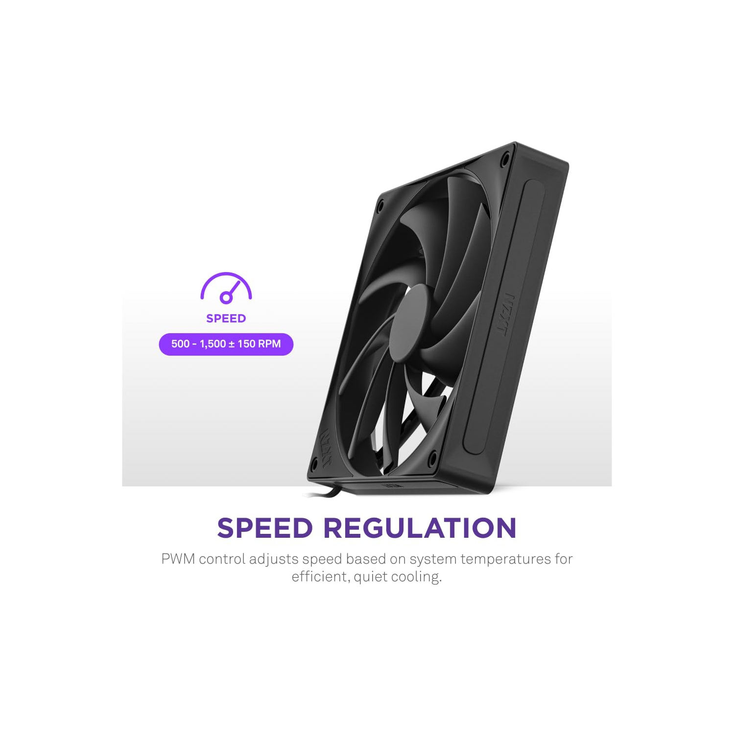 NZXT F140Q - 140mm Quiet Airflow Fan - Single - Black