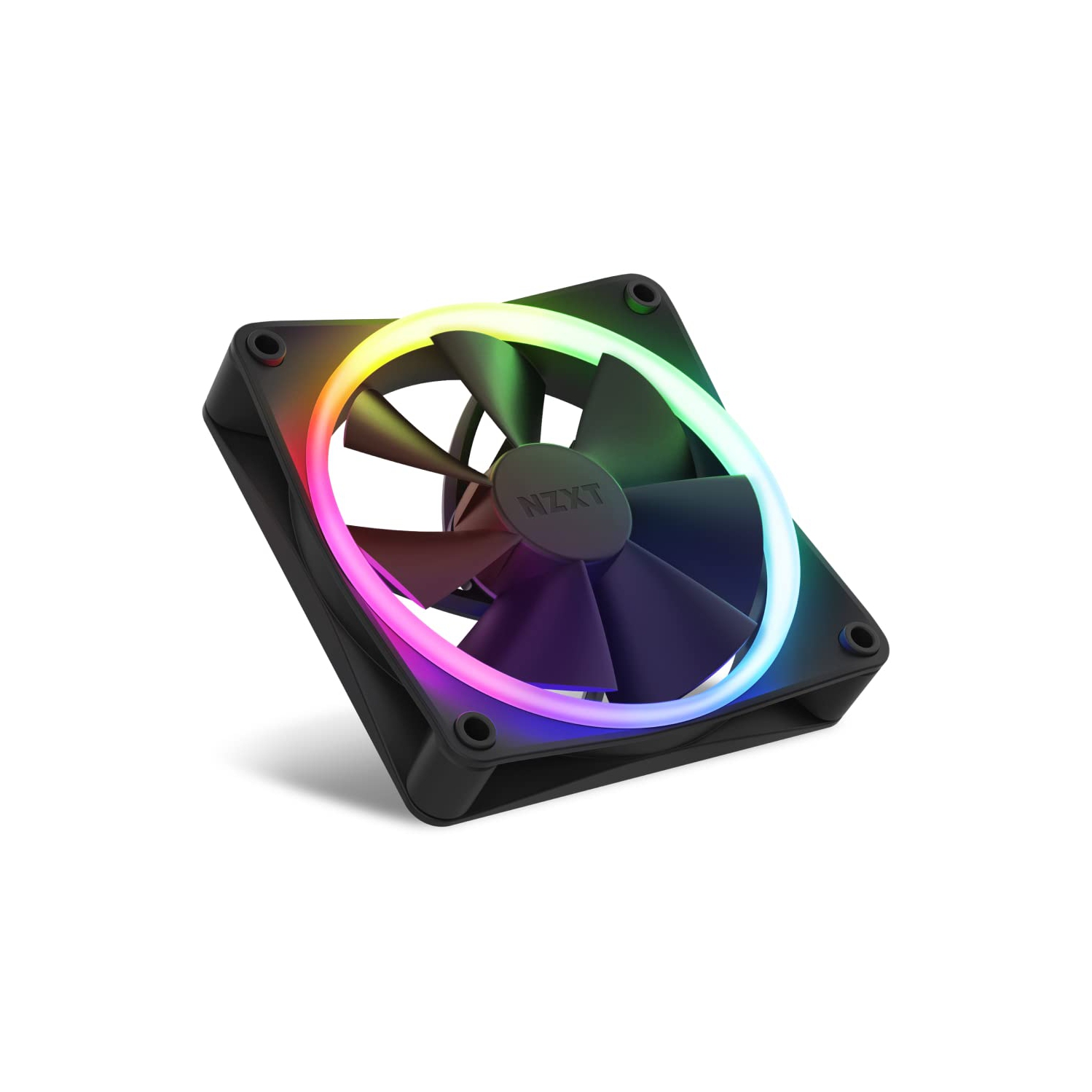 NZXT F120 RGB Fans - RF-R12TF-B1 - Advanced RGB Lighting Customization - Whisper Quiet Cooling - Triple Pack - 120mm Fan - Black