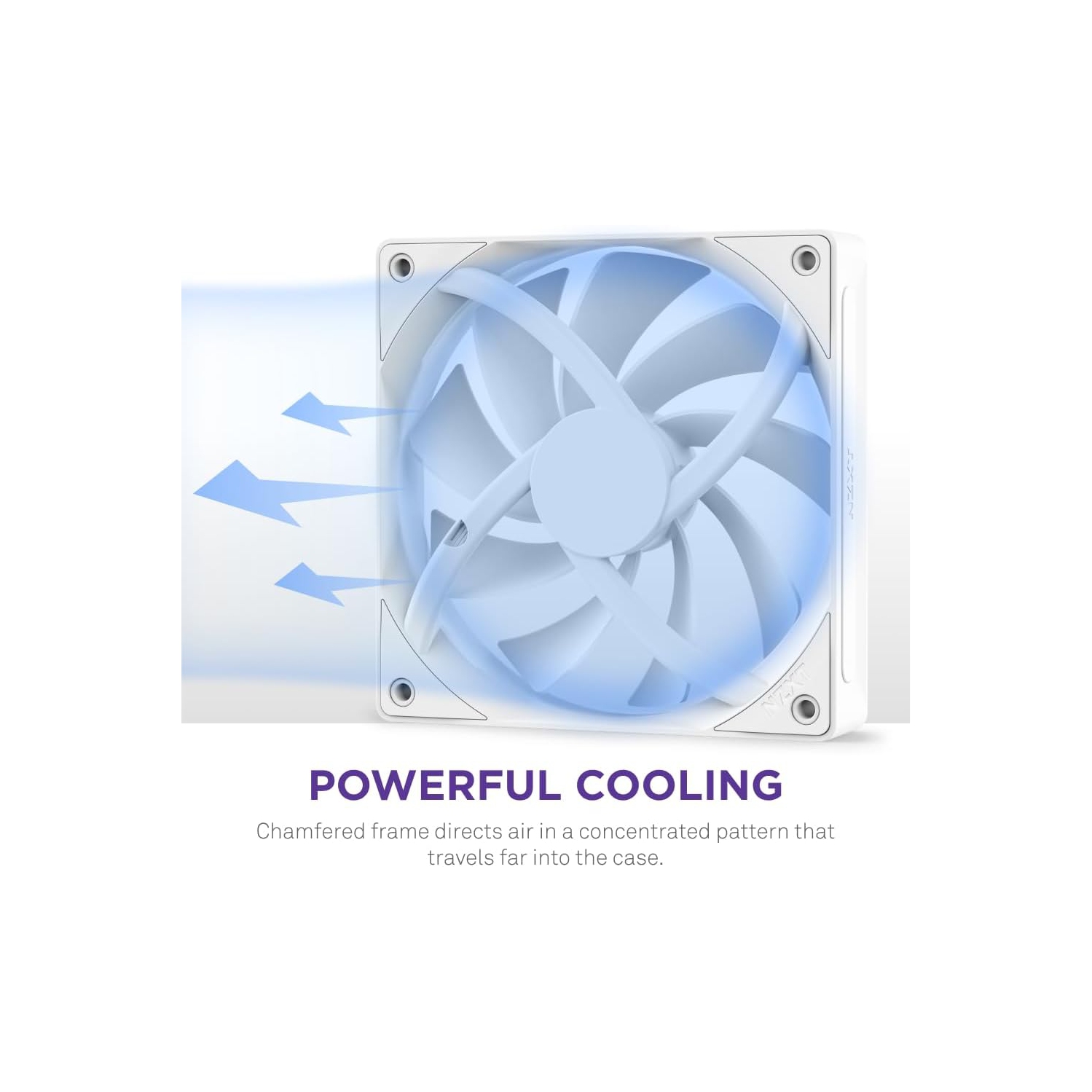 NZXT F120Q - Ventilateur de circulation d'air silencieux 120 mm - Simple - Blanc