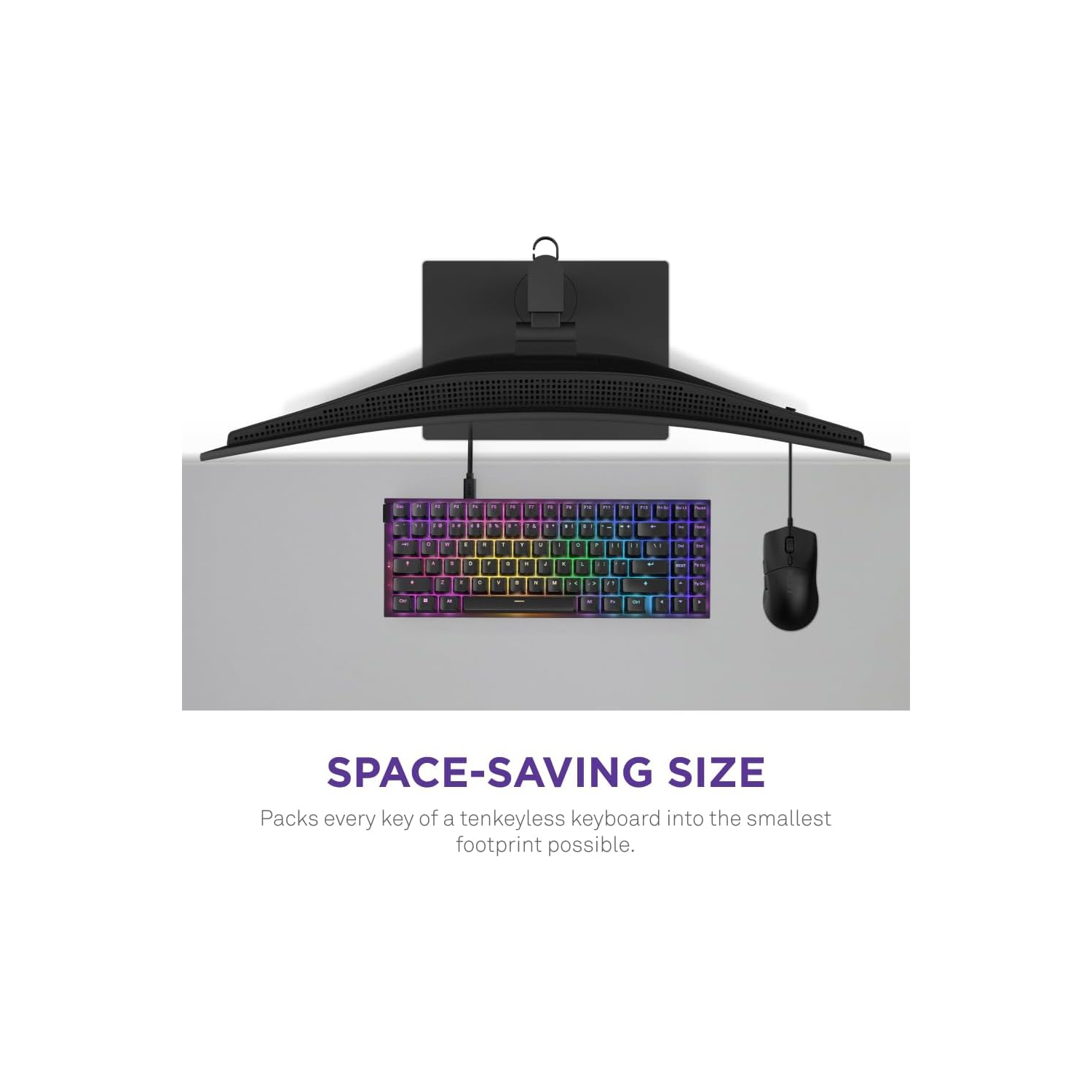 NZXT Function 2 MiniTKL - Wired Tenkeyless Optical Gaming Keyboard - 8K Polling Rate - Linear Optical Switches - Adjustable Actuation - RGB -