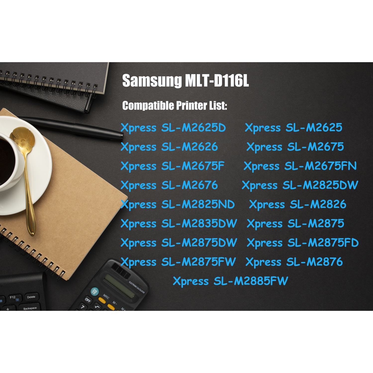 Cartouche d'encre en poudre MLT-D116L mltd116l Xpress SL-M2875FW M2625 M2625D M2626 M2675F M2675FN M2676 M2825DW M2825ND M2826 M2875 M2875FD M2876