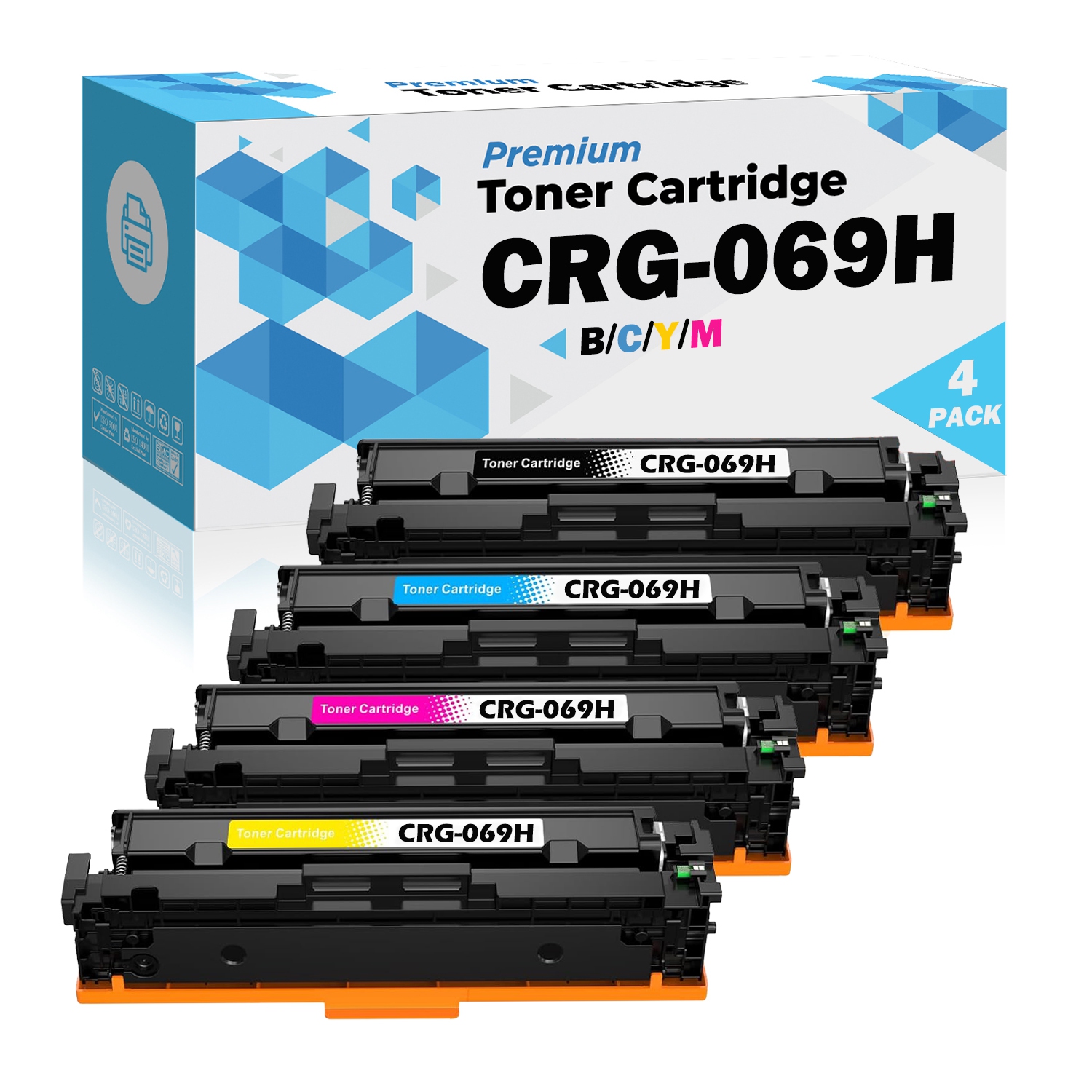 [New Chip] Ultra Toner® Compatible Replacement for Canon 069H Toner Cartridge canon069 069 crg-069 High Yield - Printer Color ImageClass LBP674Cdw
